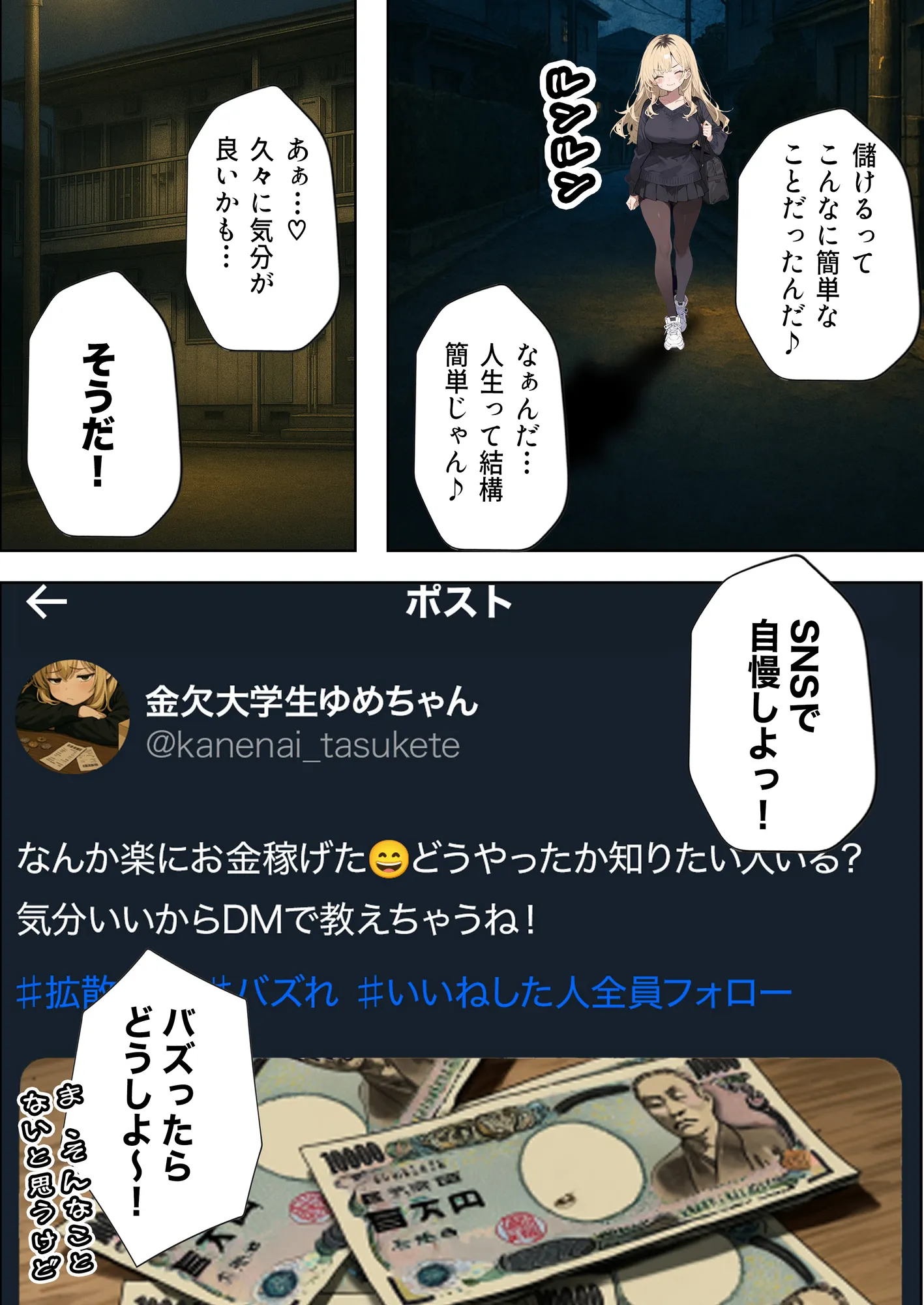 5000RTで犯します！バズって人生大逆転のはずが…承認欲求モンスターFラン大学生が闇バイトしたらこうなった - 8ページ