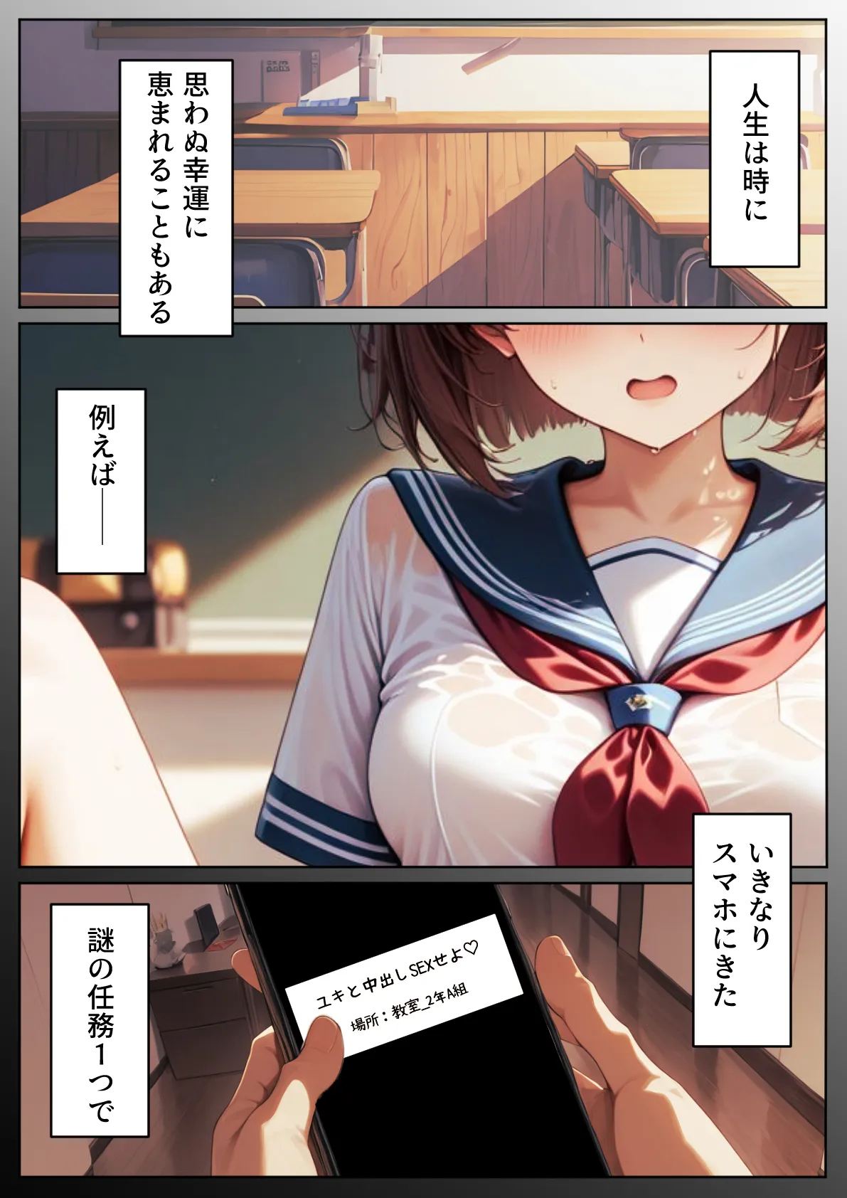 【いきなりエロミッション】スマホでイイナリJ◯  〜謎の任務で人生逆転〜 - 1ページ