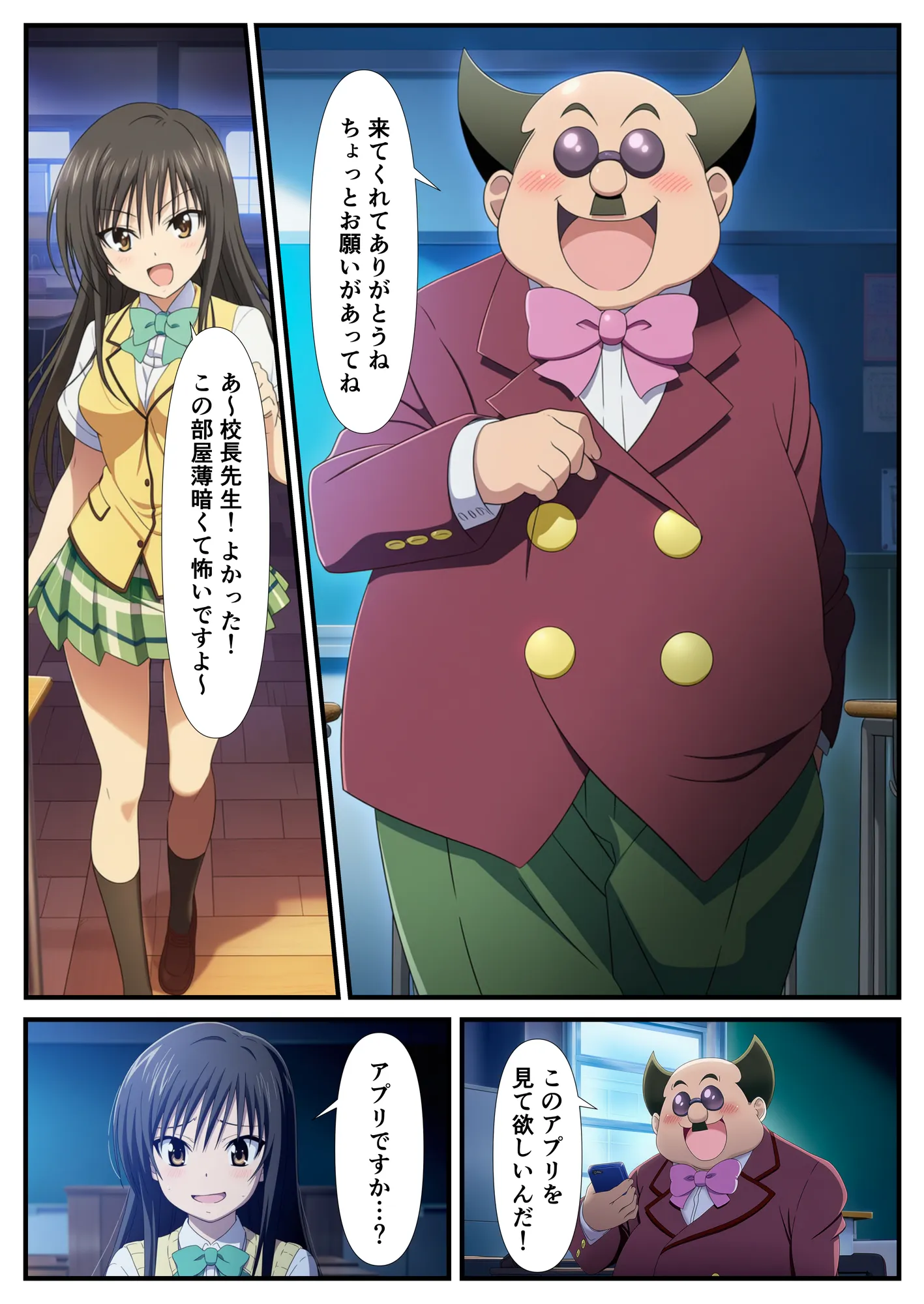 催〇でメス堕ちヒロイン -調教後はボテ腹ハーレム生活へ-【ToLOVEる 古手川 西連寺編】 - 2ページ