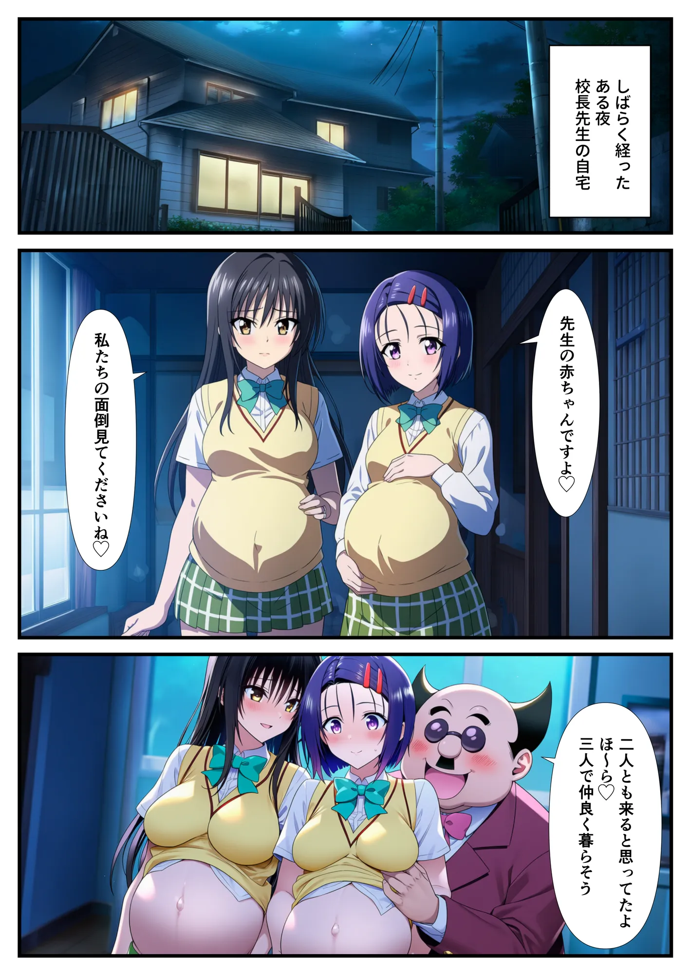 催〇でメス堕ちヒロイン -調教後はボテ腹ハーレム生活へ-【ToLOVEる 古手川 西連寺編】 - 15ページ