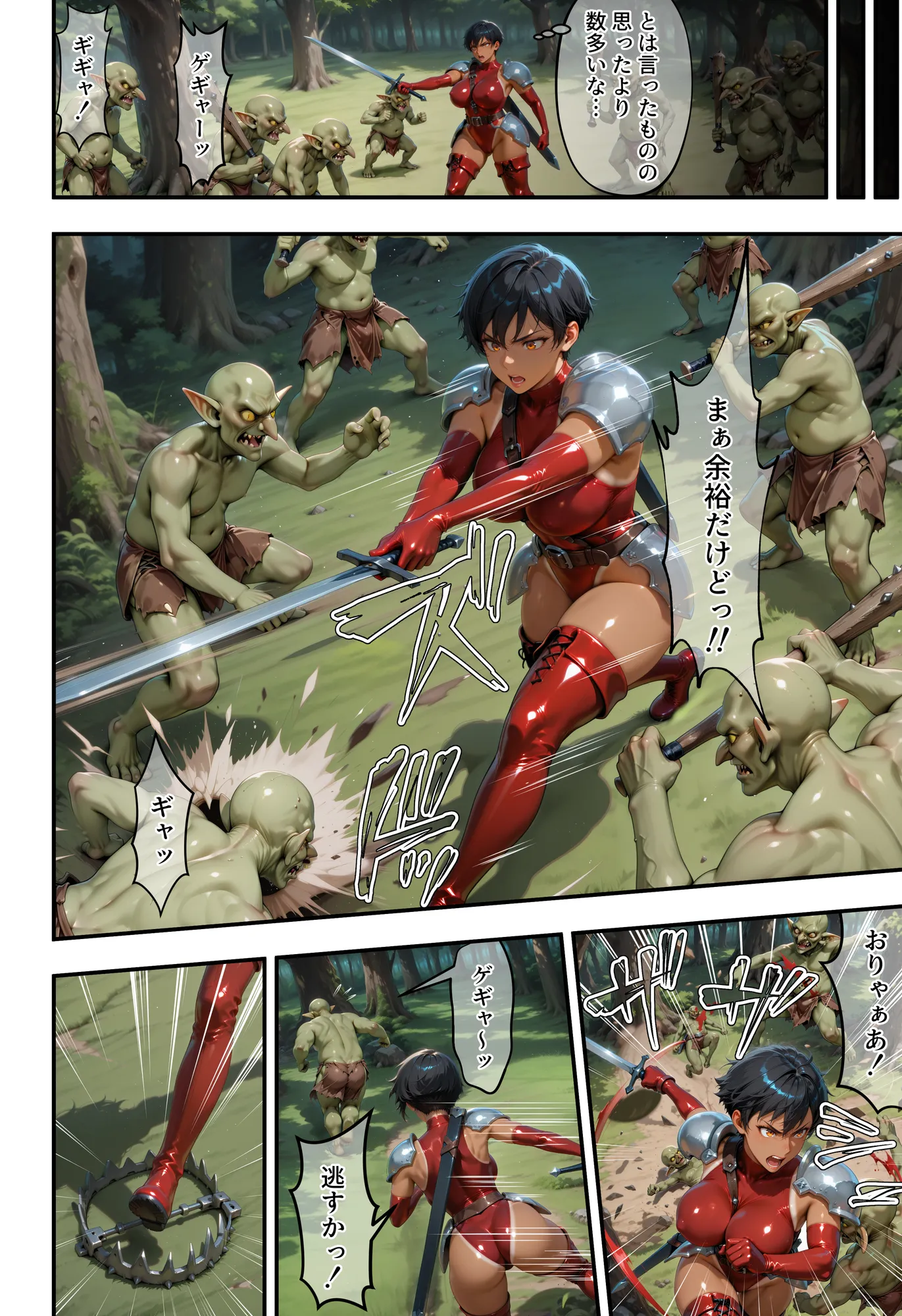 魔姦のサーガ〜ゴブリンの巣穴に囚われし女戦士〜 - 3ページ