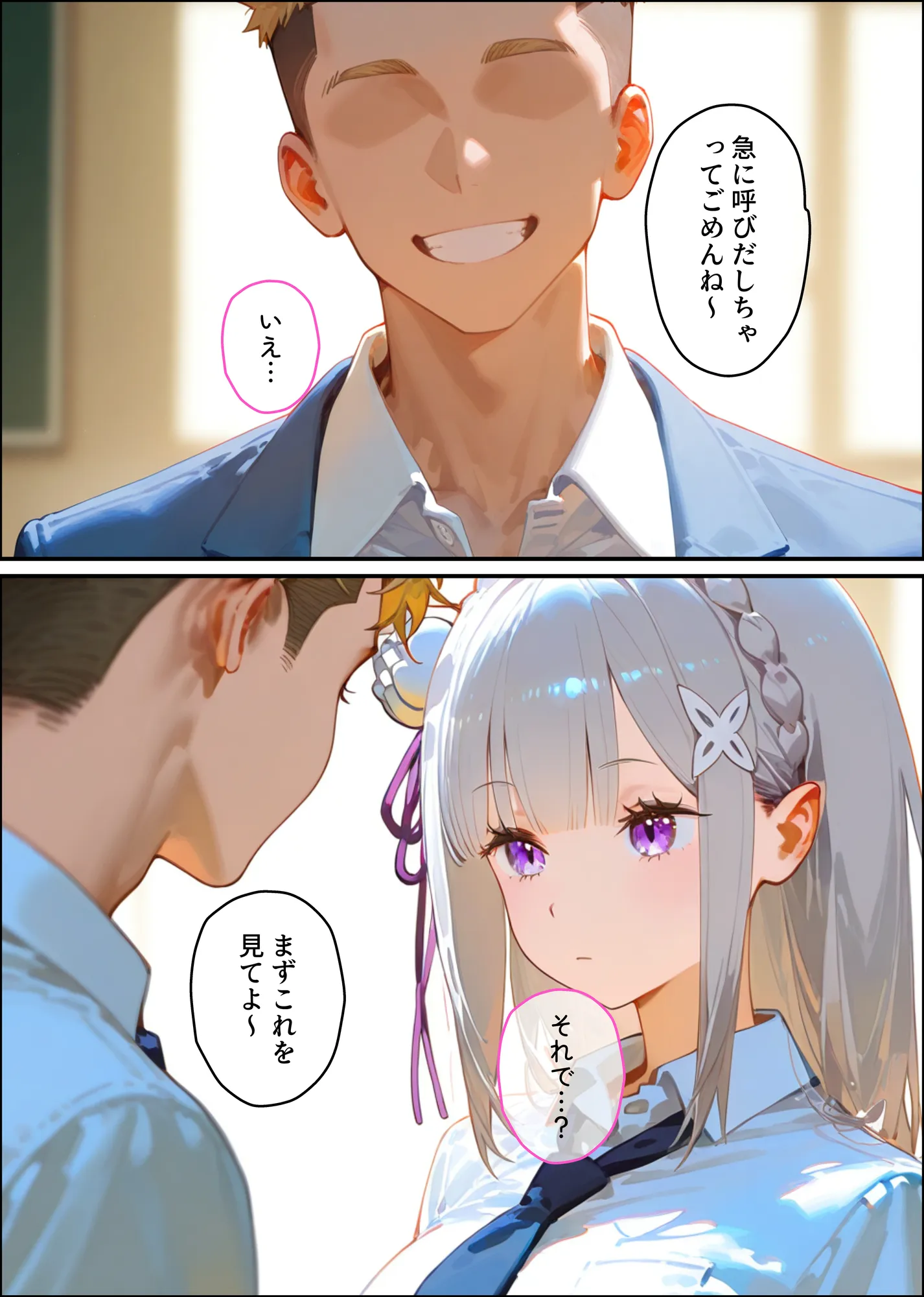 【エミ◯ア】俺の大好きな清楚彼女が寝取られ快楽堕ちする話 - 6ページ