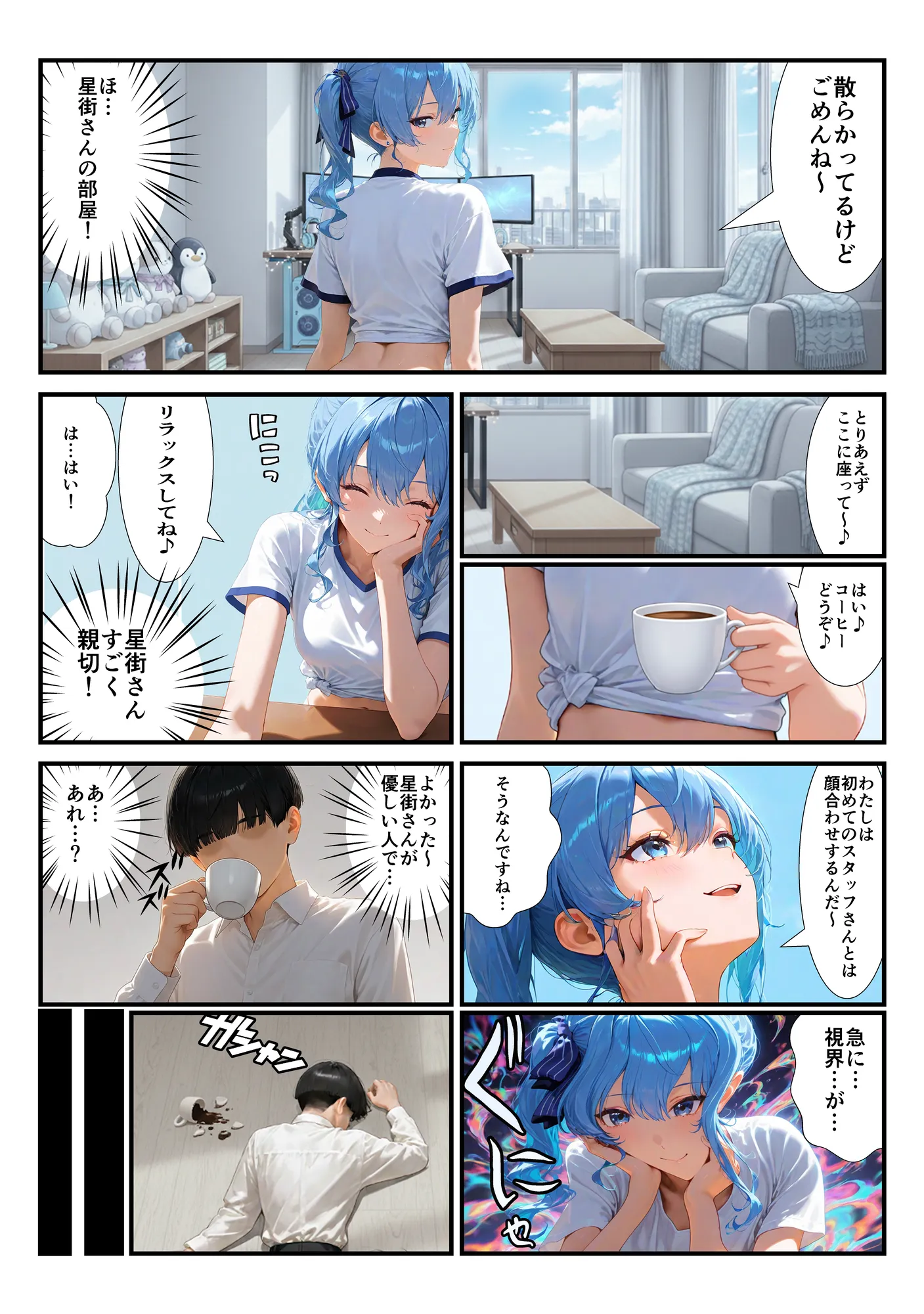 Vtuber星〇すいせいの下僕調教〜足コキ・ムチ・手コキ・フェラ・騎乗位〜 - 2ページ