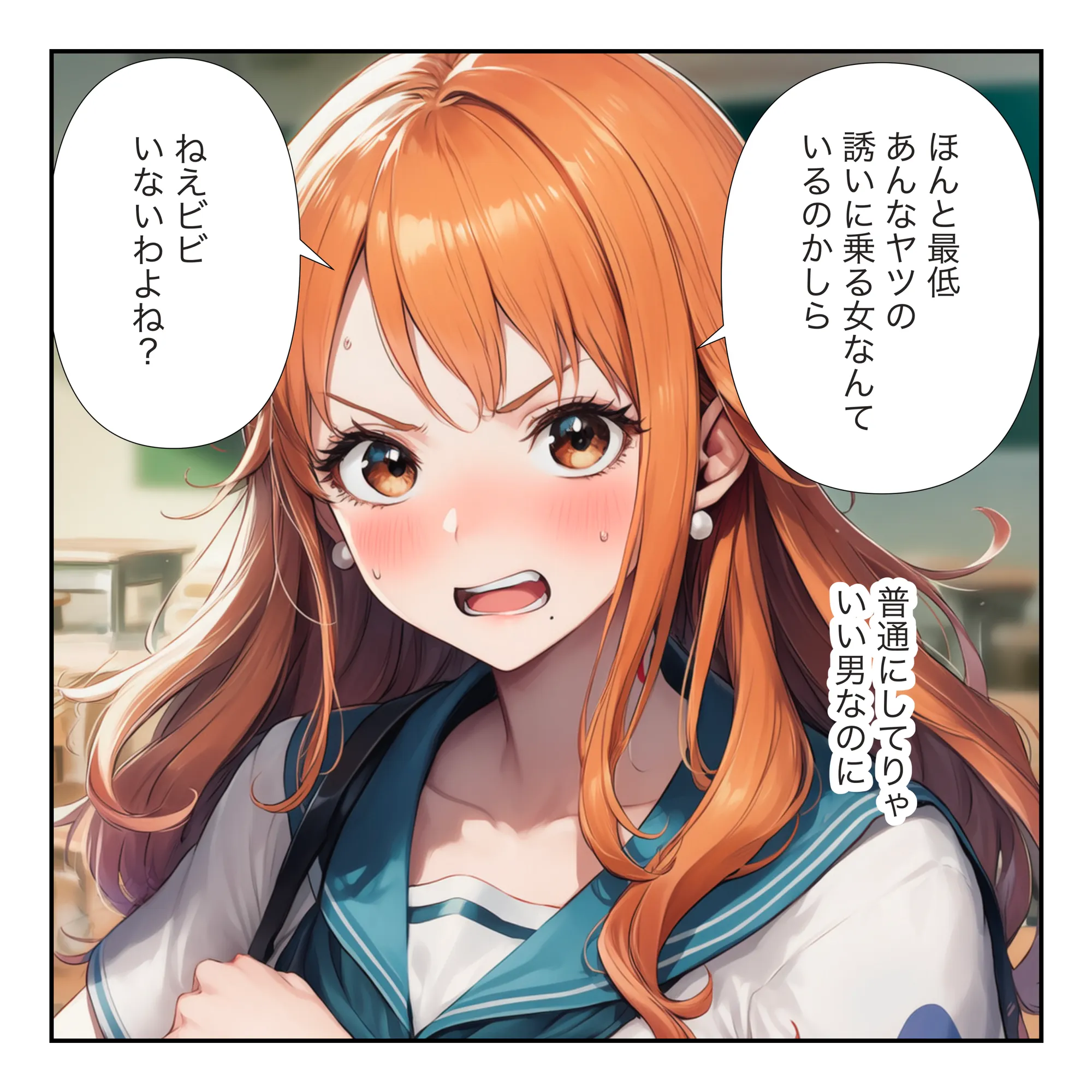 【ワンピ学園ハーレム】美女とサンジの制服えっち（ナミ・ボニー・ビビ） - 5ページ