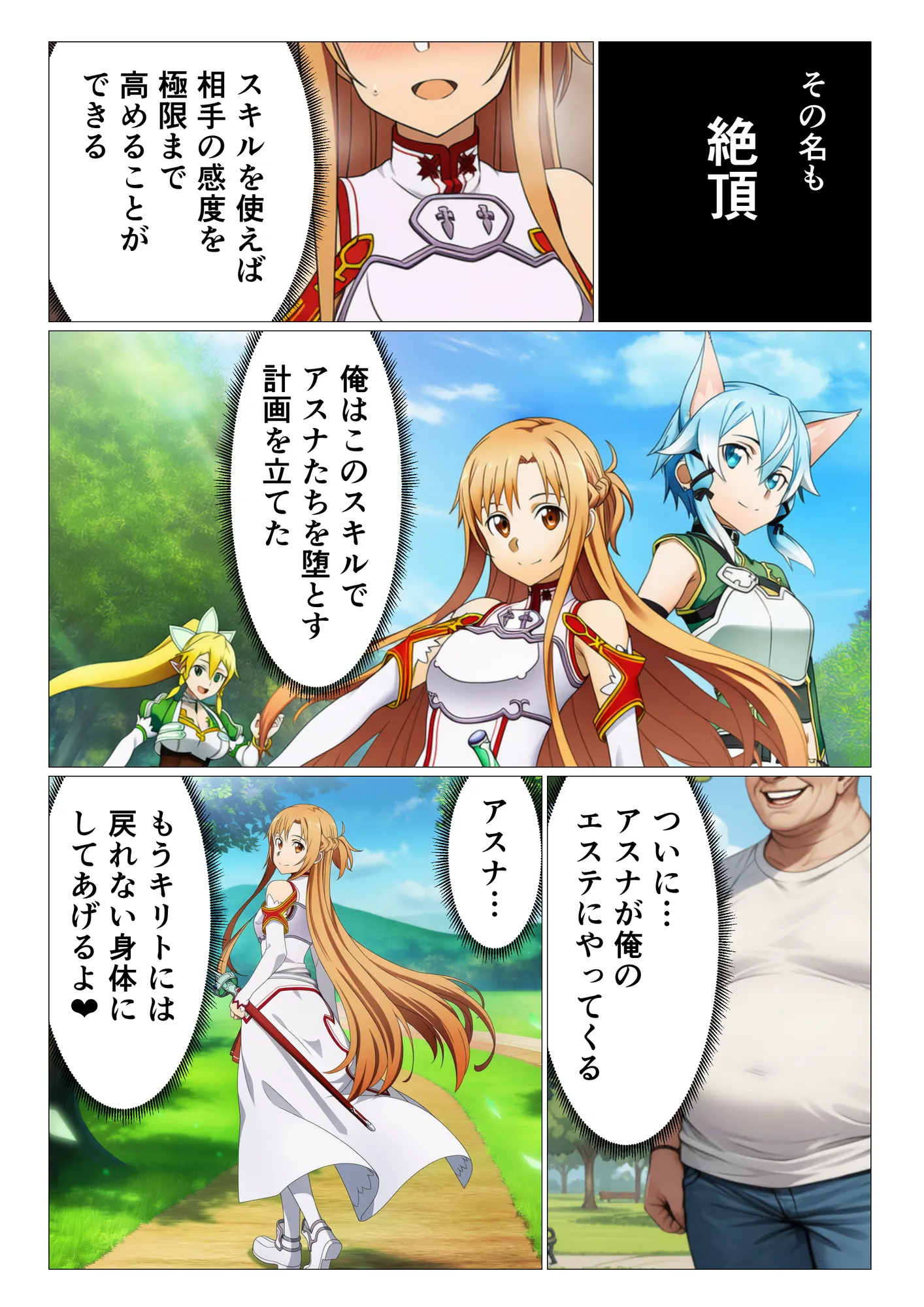 エステに行っただけなのに…絶頂スキルで寝取られたヒロインたち【ソード◯ート・オンライン編（SA◯編）】 - 4ページ