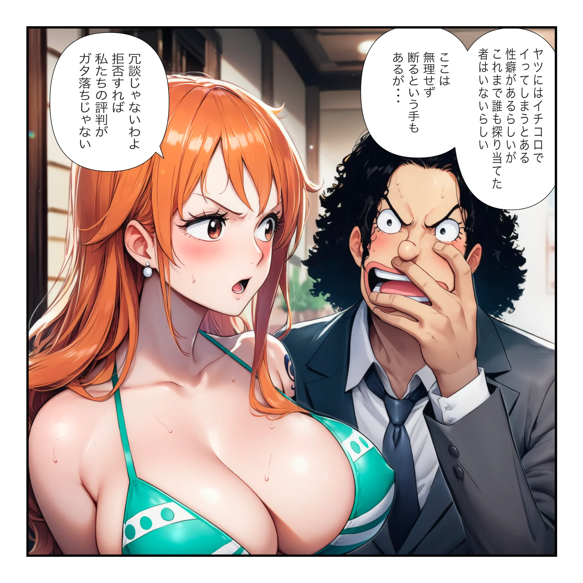 【ワンピ美女がコスプレ風俗】絶倫客と早イキ対決（ビビ・ハンコック・ロビン・ボニー・ナミ） - 4ページ