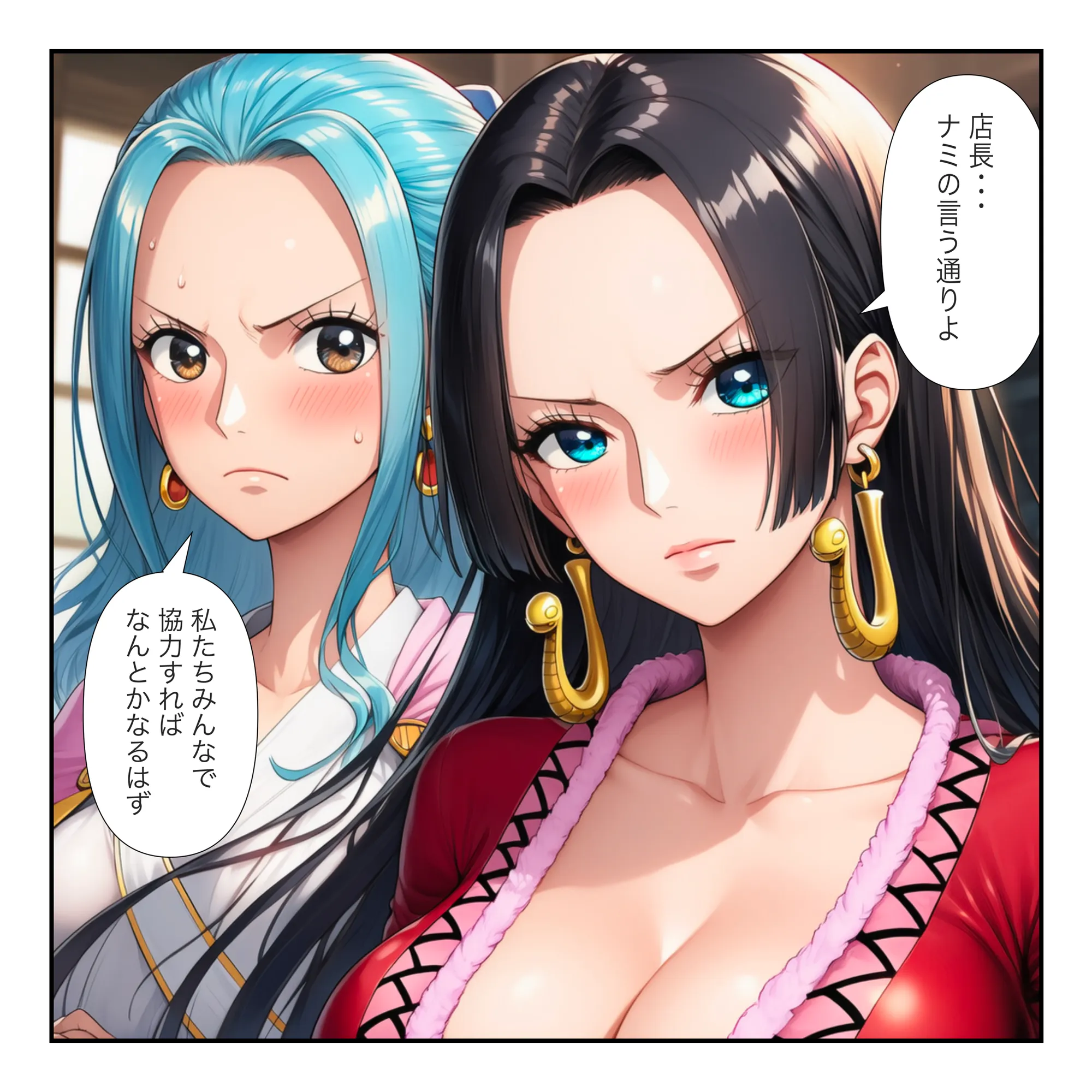 【ワンピ美女がコスプレ風俗】絶倫客と早イキ対決（ビビ・ハンコック・ロビン・ボニー・ナミ） - 5ページ