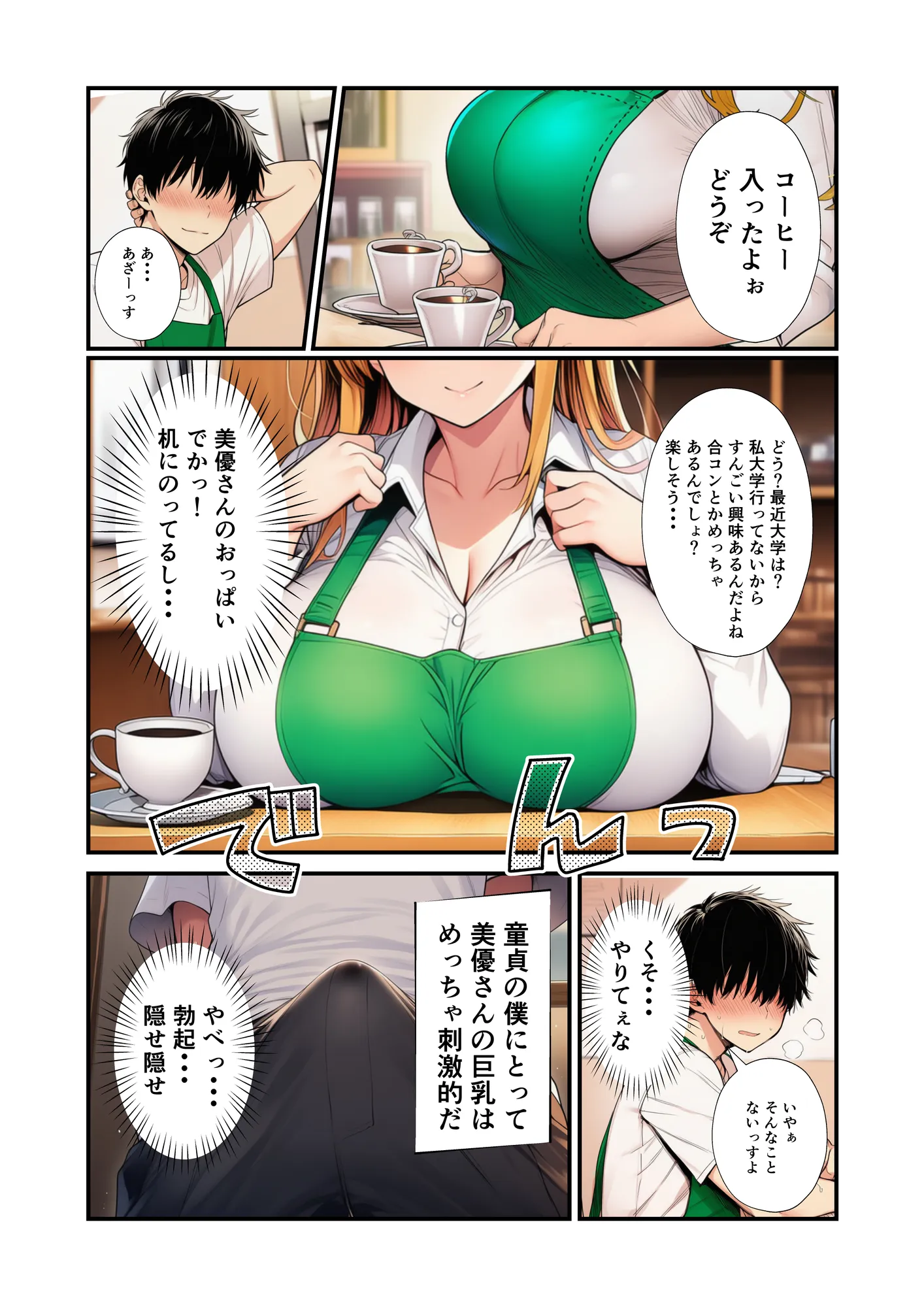 バ先の金髪巨乳人妻に童貞の僕が筆おろしされたなら - 3ページ