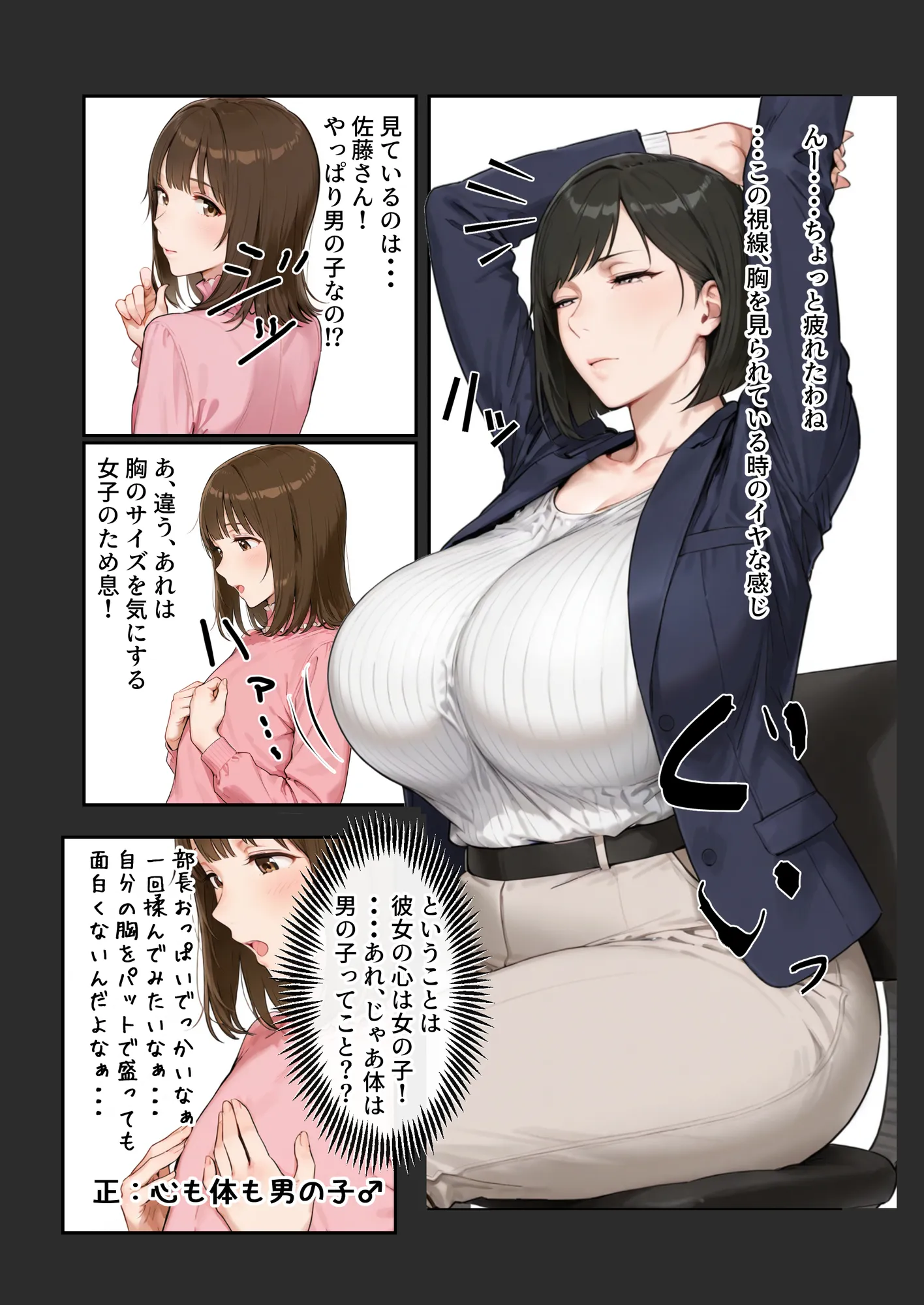 新入社員の男の娘とむっつりスケベなおとめ部長1 - 4ページ