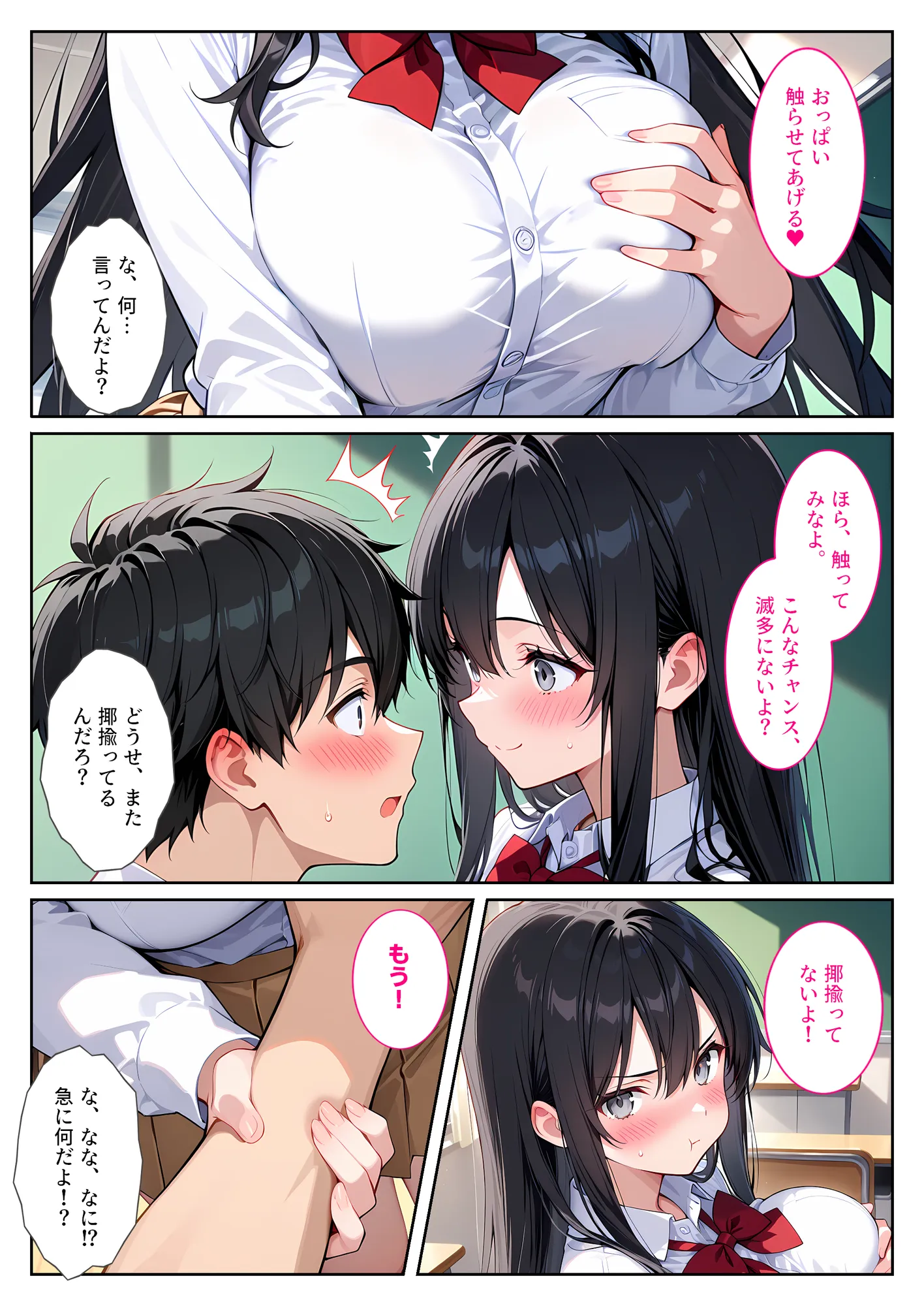 隣の席の清楚な爆乳同級生がカラダで煽って中出し懇願してくる話 - 6ページ