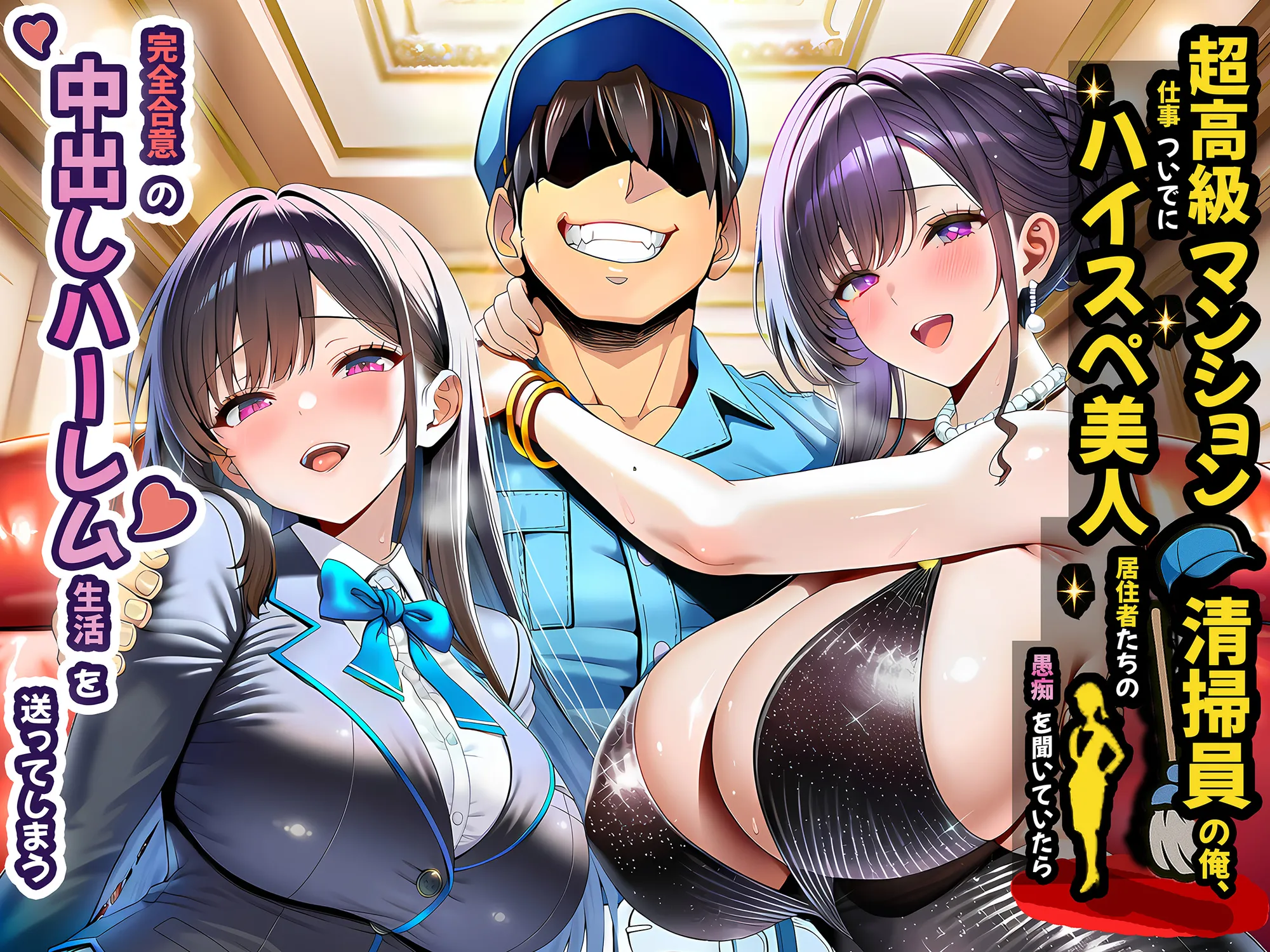 超高級マンション清掃員の俺、仕事ついでにハイスペ美人居住者たちの愚痴を聞いていたら完全合意の中出しハーレム生活を送ってしまう - 1ページ