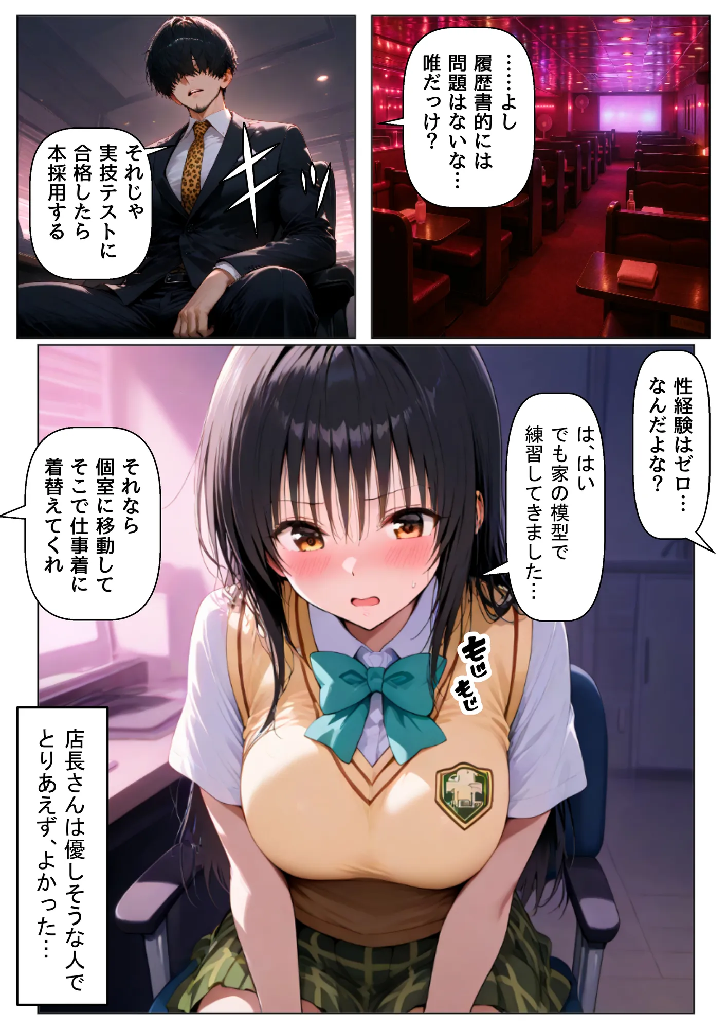 大不況な家計を助けるために、ピンサロ店♂で面接しただけなのに《古手川さん》 - 34ページ