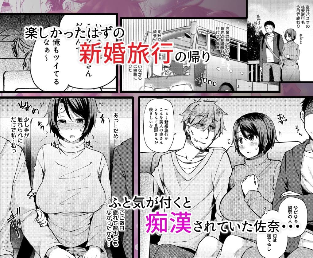 夜行バスで痴●されて寝取られた妻 サンプル画像 1