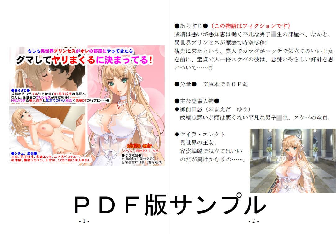 もしも異世界プリンセスがオレの部屋にやってきたら、ダマしてヤリまくるに決まってる サンプル画像 1