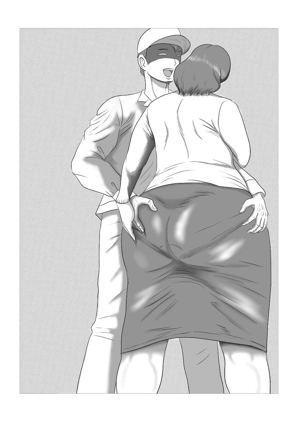 夫は銀行勤めで経済的にはそれほど困ってはいないが趣味のガーデニングや孫のために内職をする五十路熟女と若者が午前中からエッチする話 サンプル画像 8