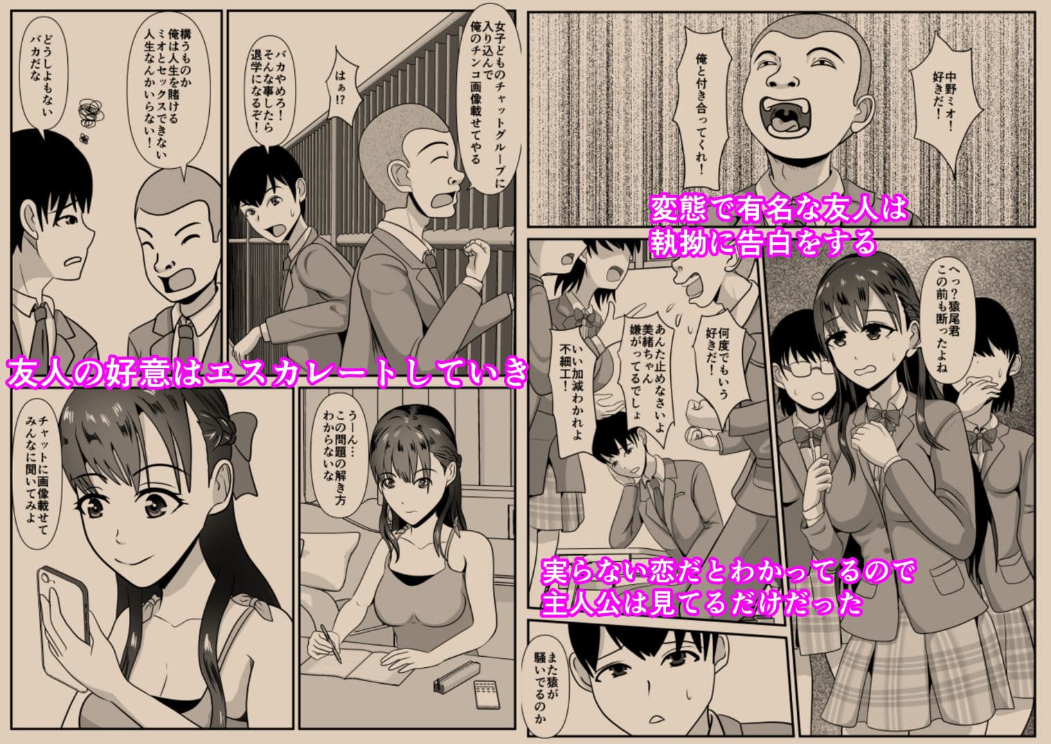 好きな女子が変態友人にくわれた サンプル画像 1