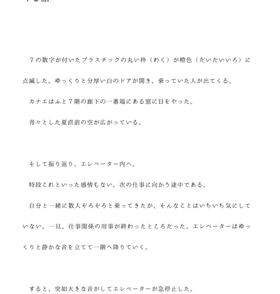 男女6人が密室で乱交 大地震でエレベーターが急停止 取り残された6人が危機的状況の中とにかくエッチしまくる話 サンプル画像 1