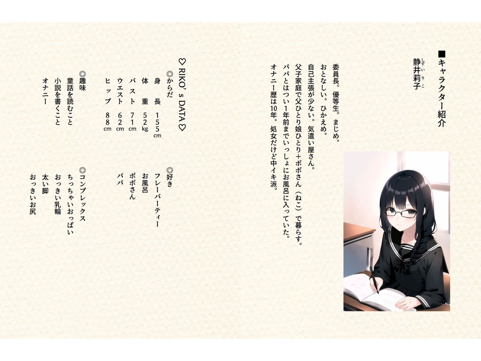 委員長・静井莉子の露出自慰日記 〜優等生のカゲキなイキぬき〜 サンプル画像 3