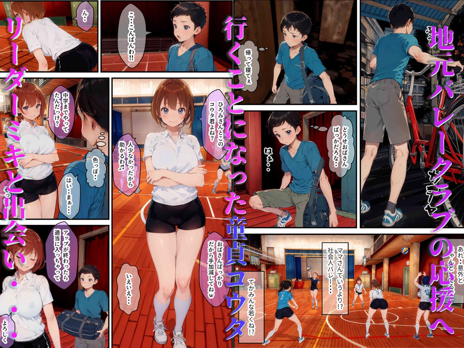 ママさんバレーに突撃したら精液むしり取られた話 サンプル画像 1