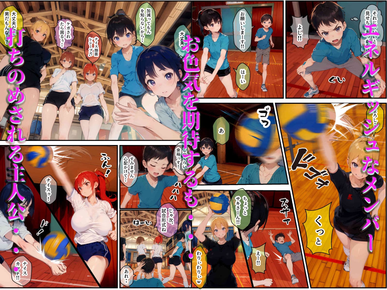 ママさんバレーに突撃したら精液むしり取られた話 サンプル画像 2