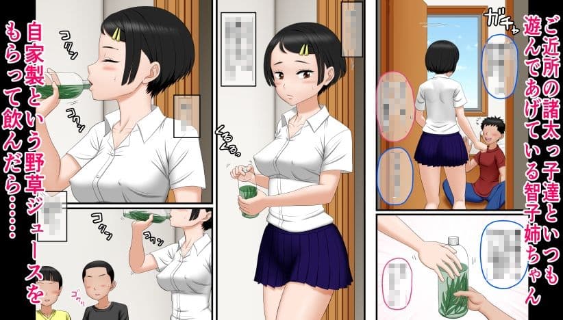 キメセク?調教〜智子姉ちゃんが「ご近所の諸太の間で有名なおねいちゃん♪」になった時の話〜の動くページのみ サンプル画像 1