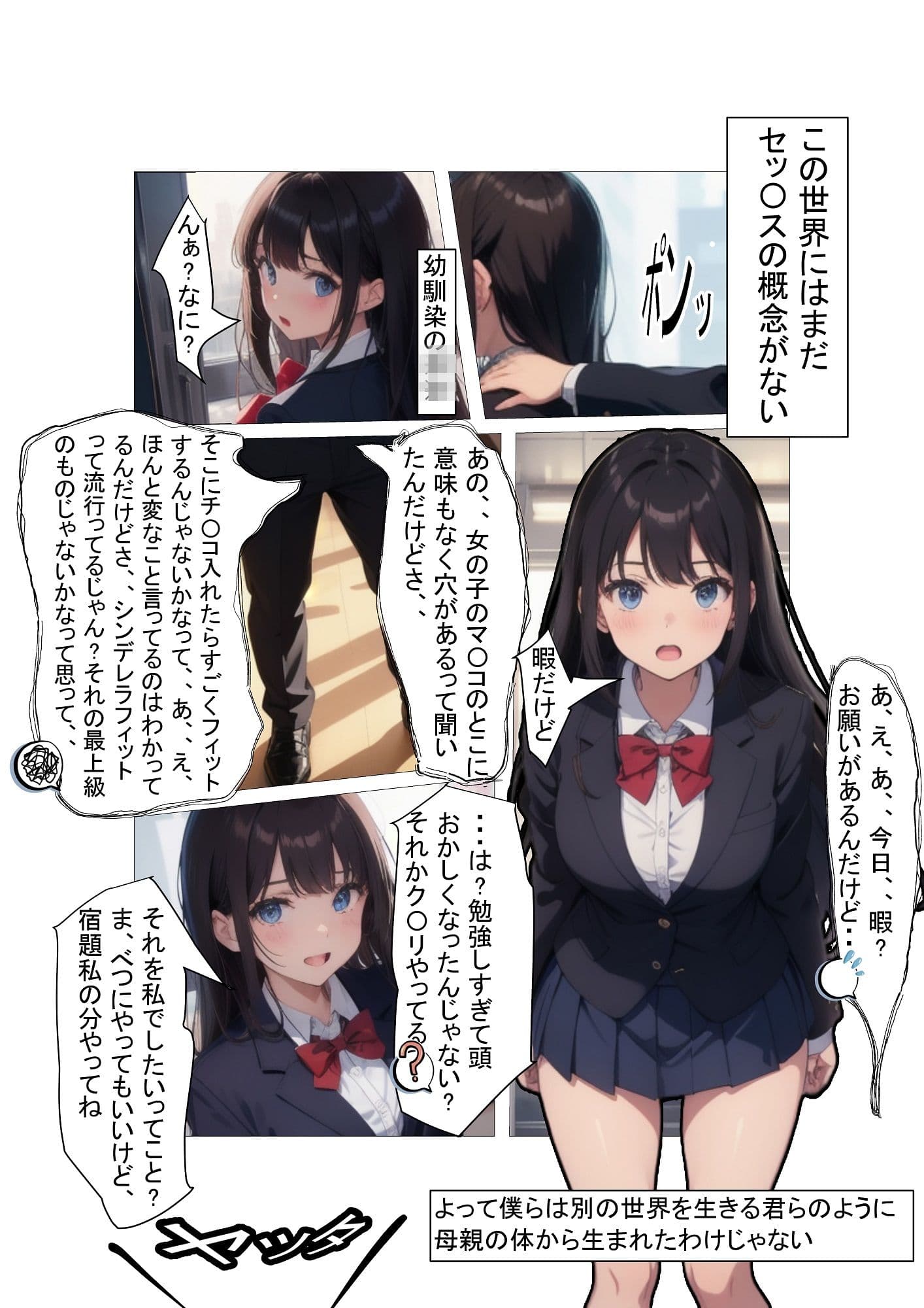 セッ〇スが生まれた日 〜 セッ〇スの概念がない世界でやりまくったら、腹の中から人間が出てきて、政府も医者も大騒動〜 非転生version 第1話 サンプル画像 2