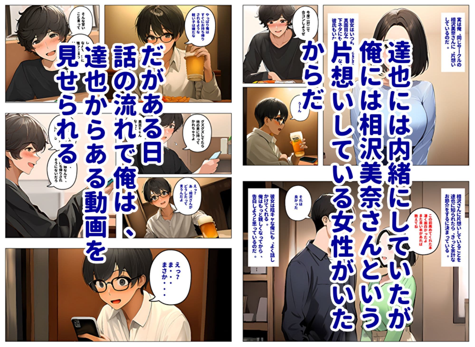 親友のセフレセックス動画に、片想い中の清楚系彼女が出てきた件 サンプル画像 4