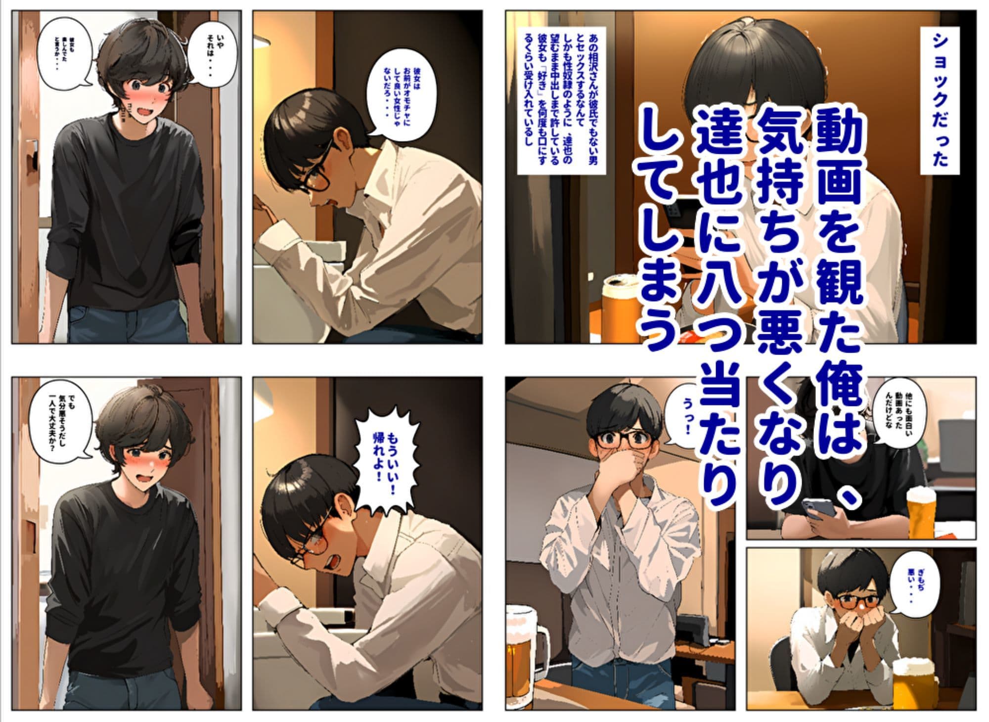 親友のセフレセックス動画に、片想い中の清楚系彼女が出てきた件 サンプル画像 7