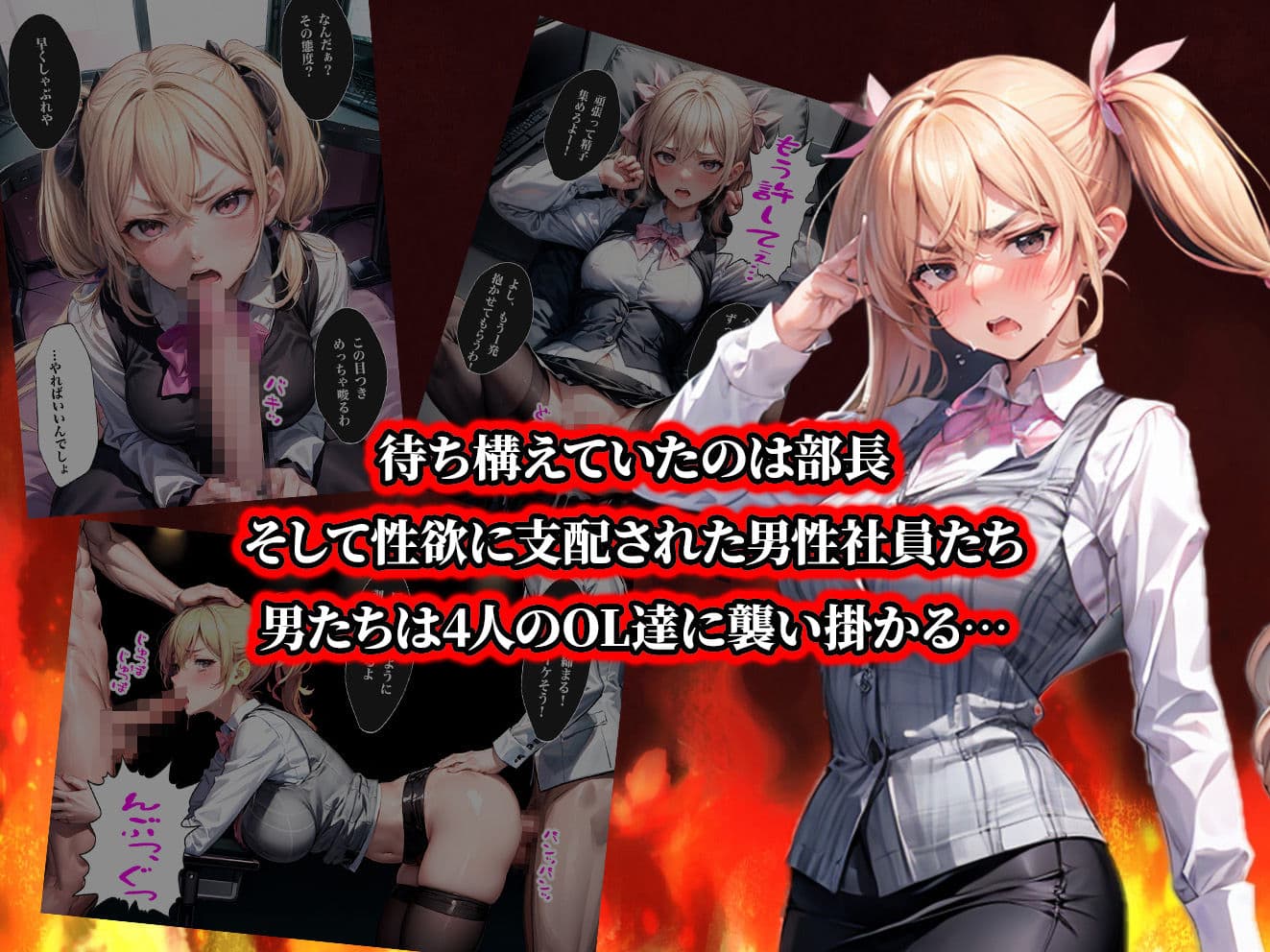 負けたら即中出しセックス セクハラを告発した結果、社員全員に●された5人のOLの話【セリフ付き】 サンプル画像 4