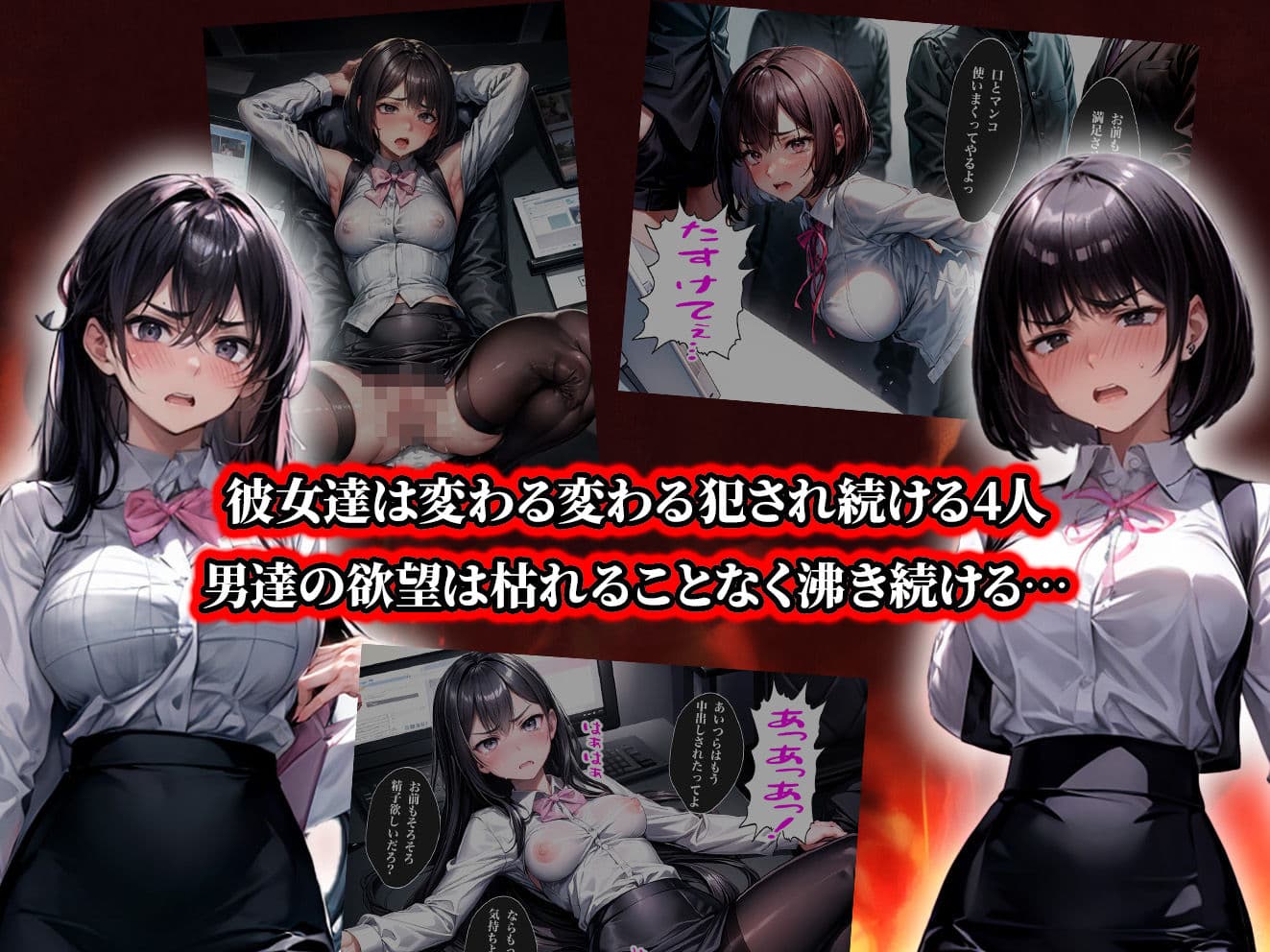 負けたら即中出しセックス セクハラを告発した結果、社員全員に●された5人のOLの話【セリフ付き】 サンプル画像 5