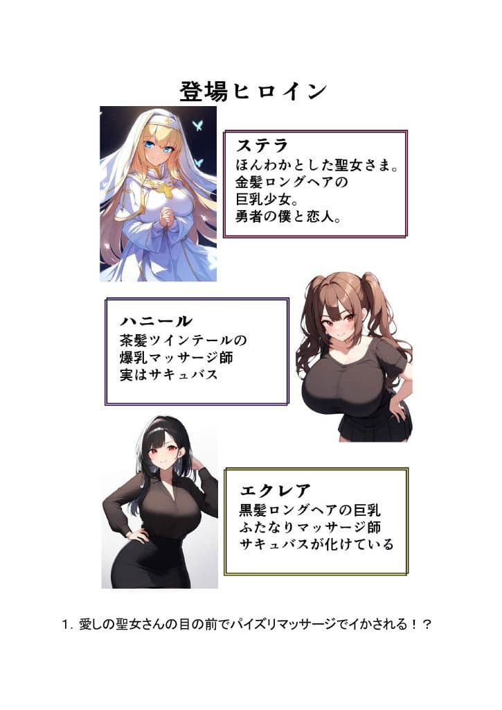 寝取られクエスト〜勇者のぼくが恋人の聖女と泊った宿屋で、女マッサージ師たちから一緒に寝取られる〜 サンプル画像 2