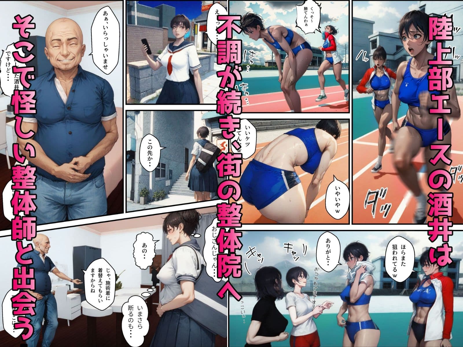 陸上女子と種付けマッサージ サンプル画像 4