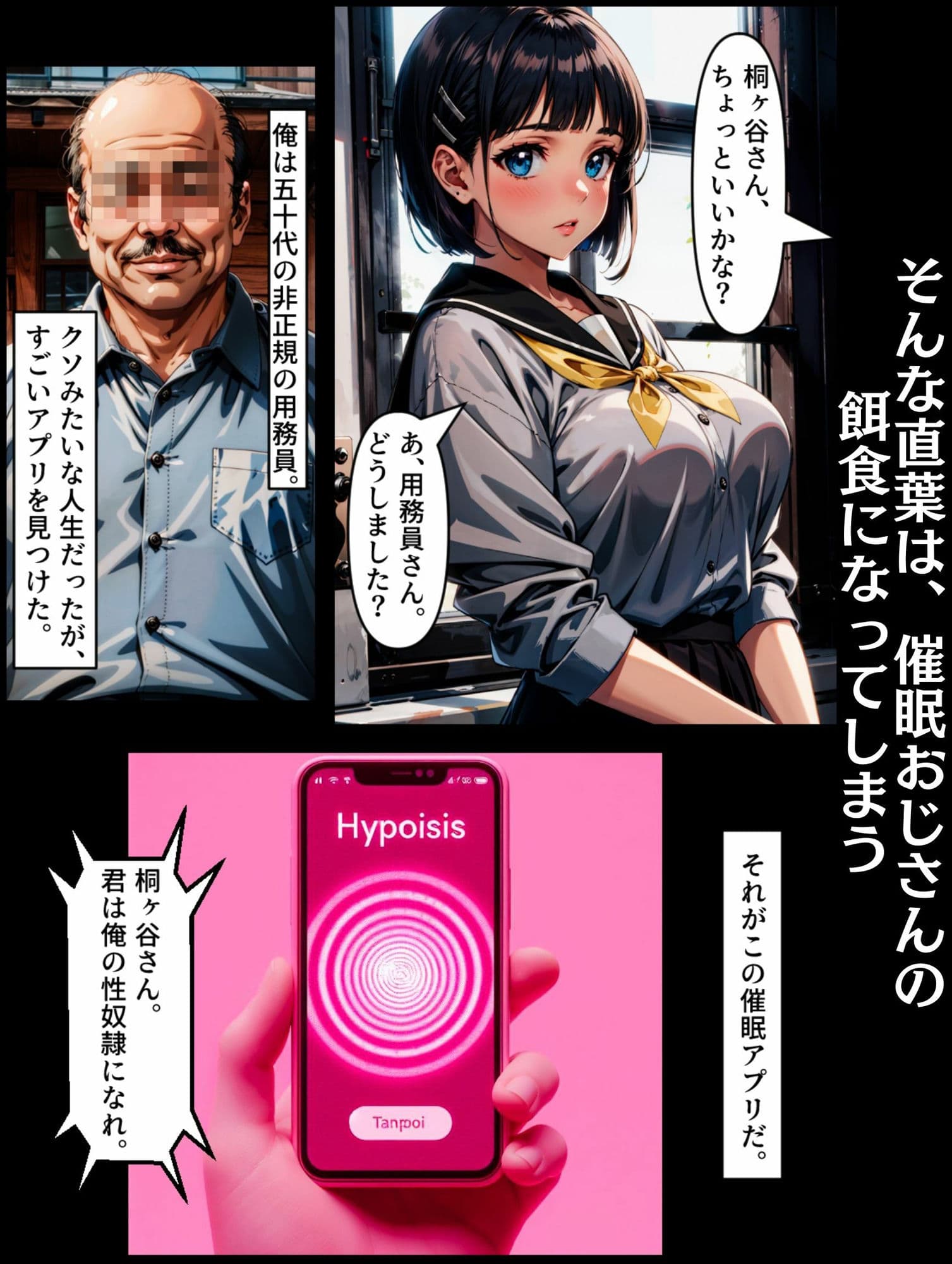 桐○谷直葉、催●おじさんに寝取られる〜お兄ちゃんを忘れて快楽堕ち サンプル画像 2