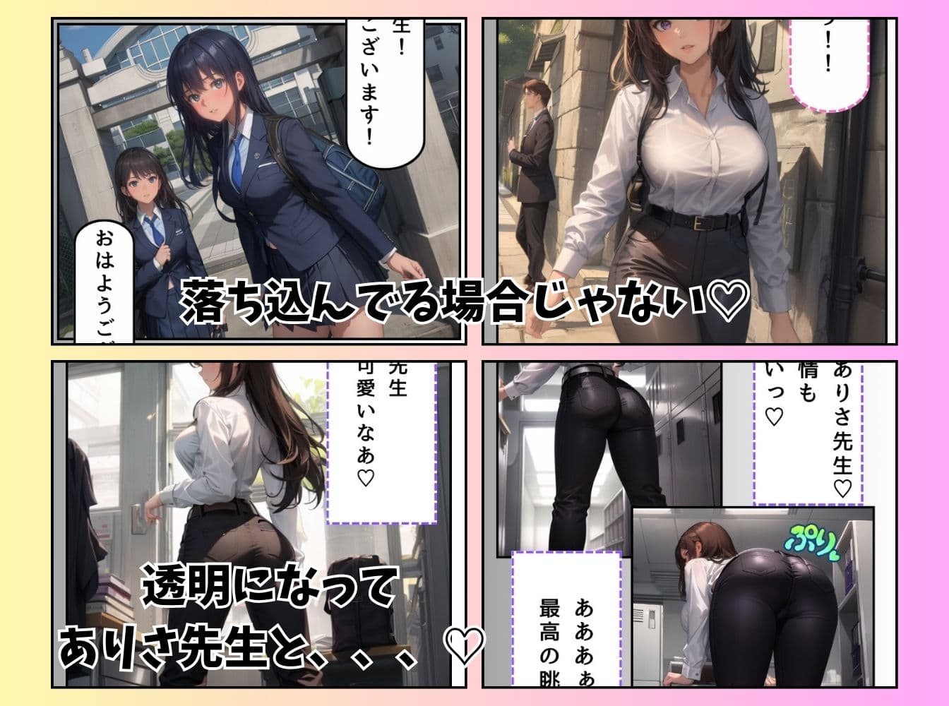 透明おじさんに襲われた女教師 サンプル画像 5