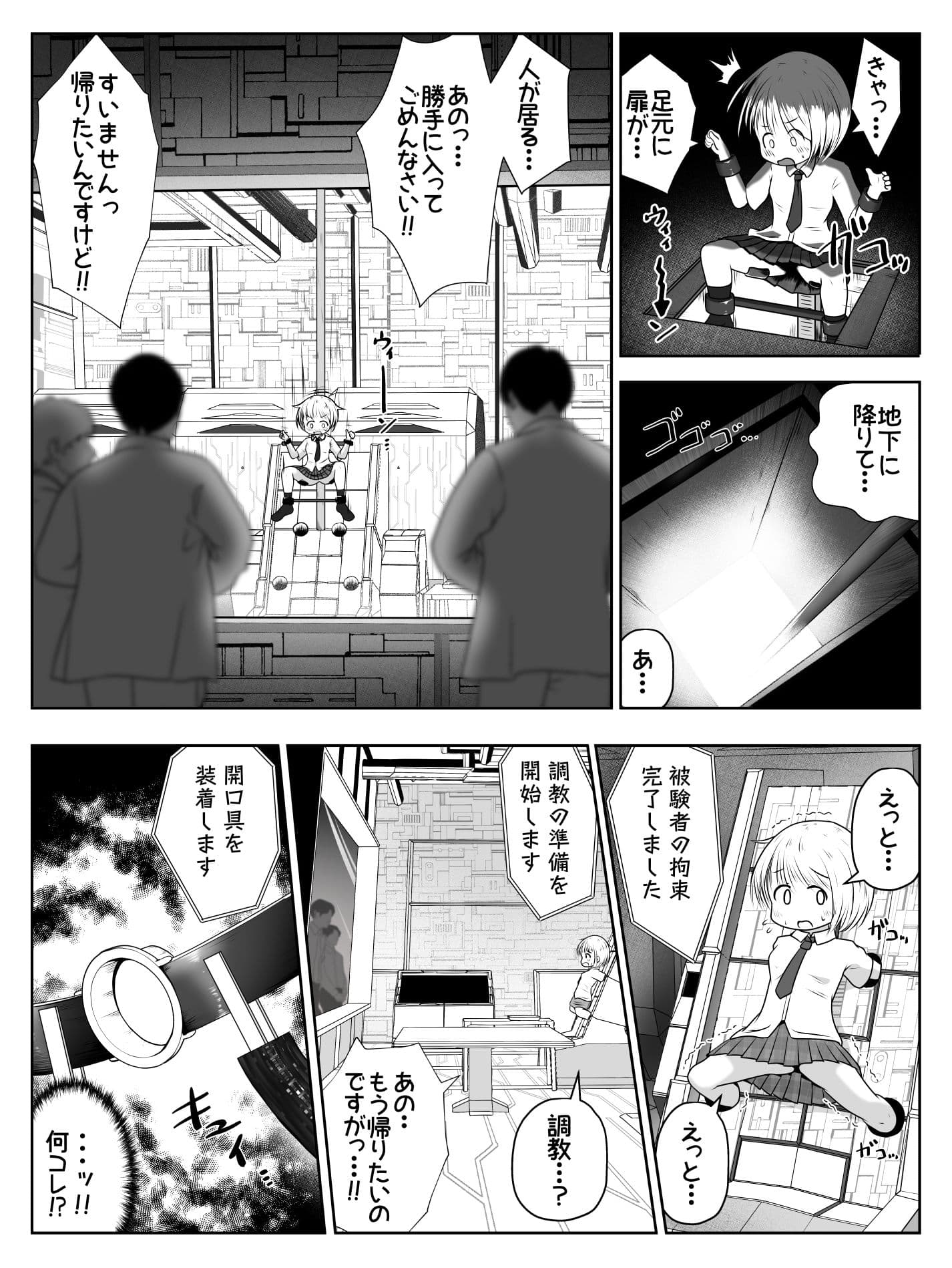 拉致された女の子が身体中の穴を調教されて肉便器として出荷されるお話 サンプル画像 3