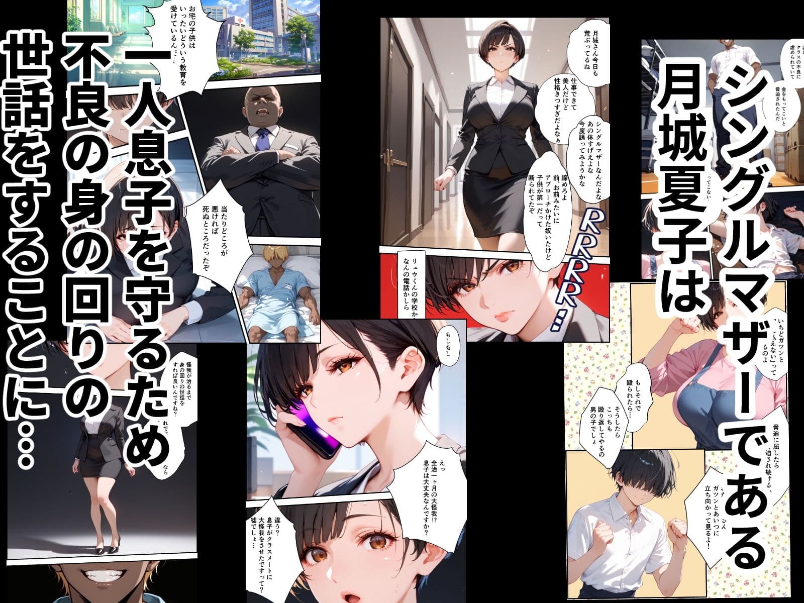 女手ひとつでボクを育ててくれた自慢の母がボクを守るためにいじめっ子の女になる話 サンプル画像 1