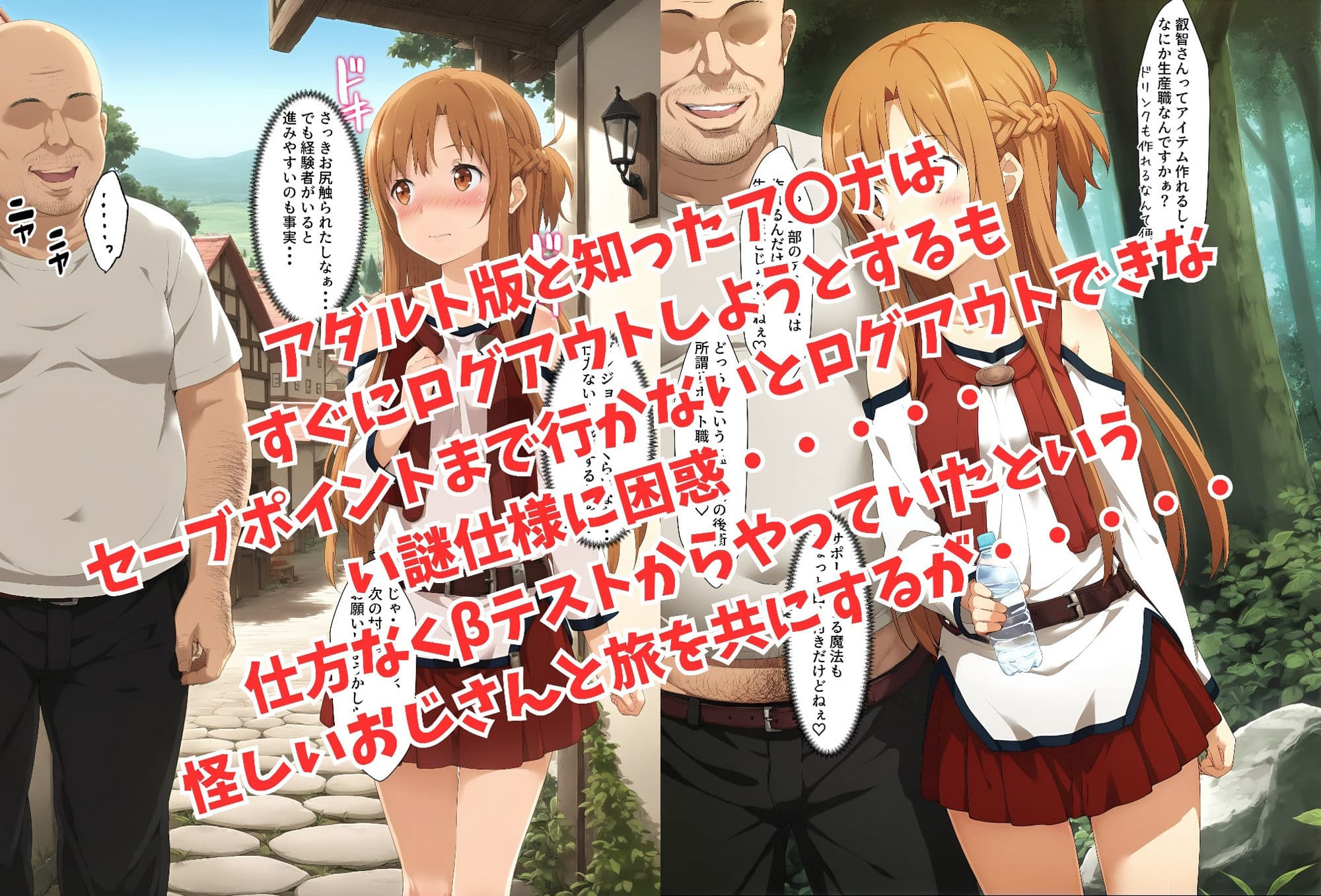 ログアウトしたいだけなのに… パーティメンバーにハメられて発情デバフが付いたり、魔法で動けなくなったりしてメンバーやモンスターに辱めを受けてエッチになっていくア〇ナちゃん サンプル画像 2