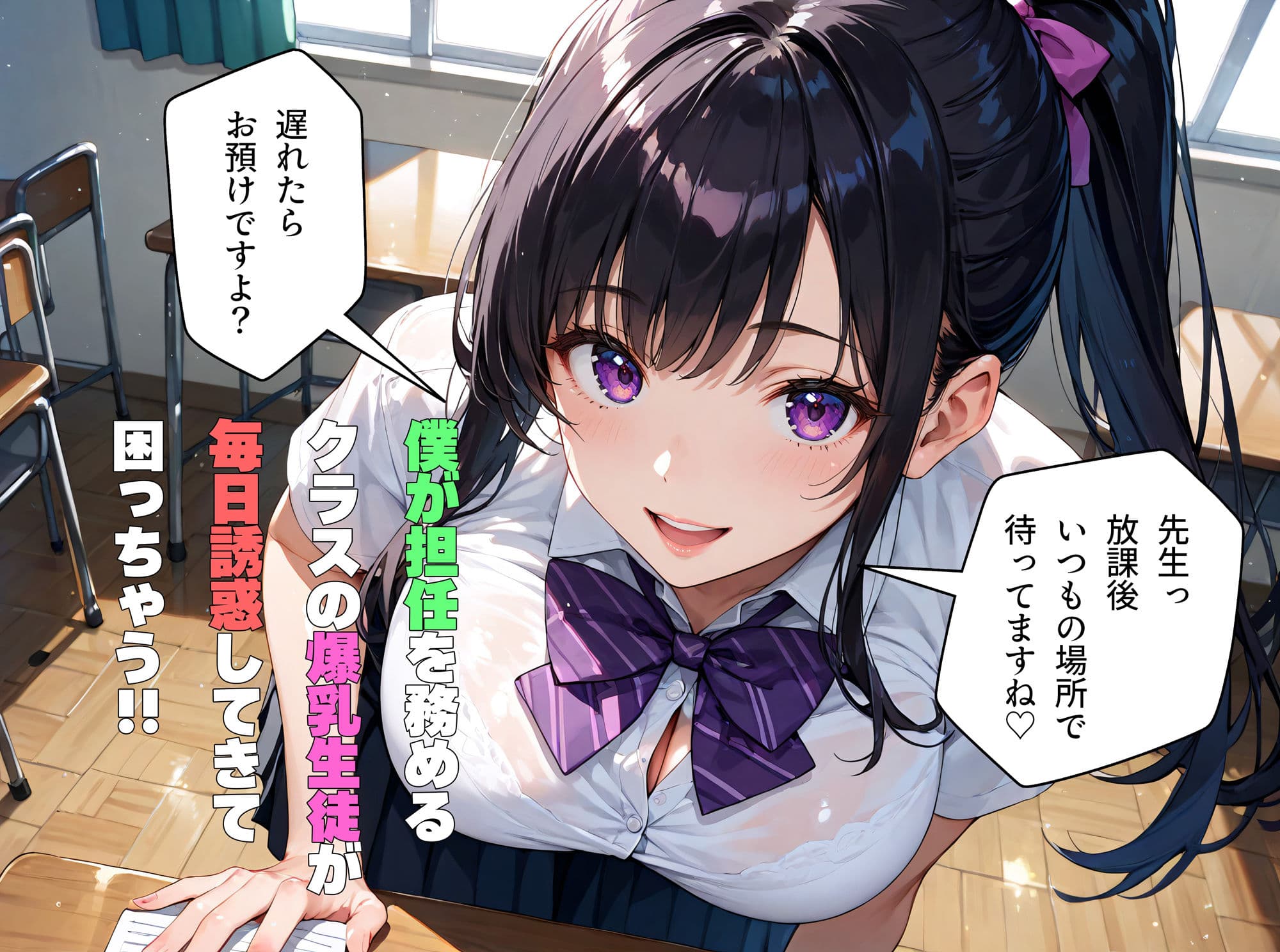 爆乳で小悪魔なボクの生徒 〜こっそり学校でセックス〜 サンプル画像 1