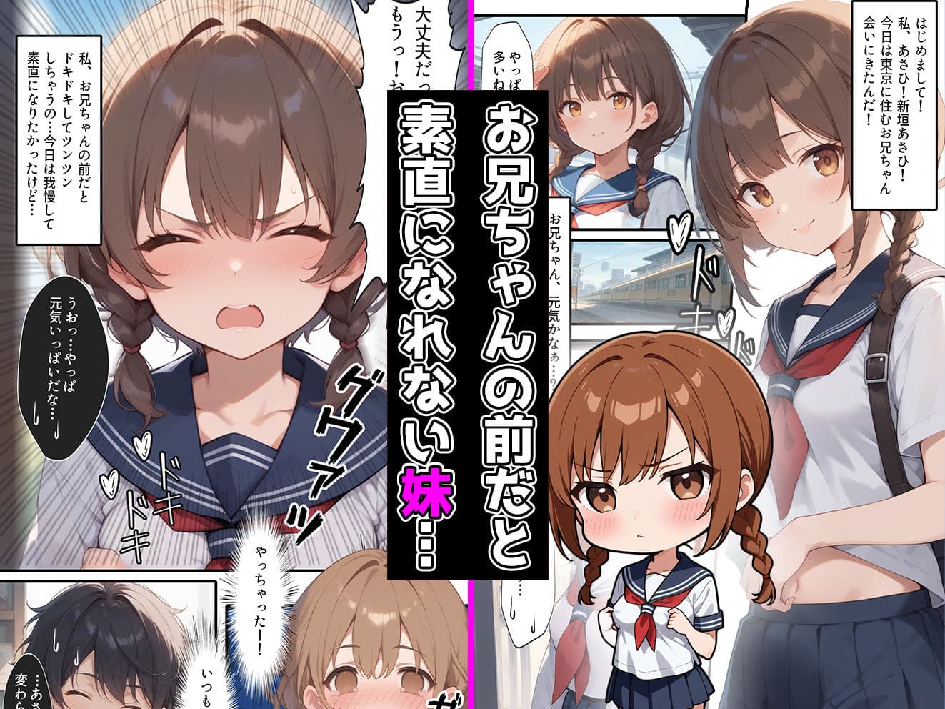 素直になれない妹がお兄ちゃんとえっちする話【セリフ付き】 サンプル画像 1