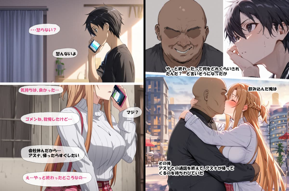 寝取られ堕ちるヒロイン SA〇 アスナ3 -借金で嫁を貸出す話- サンプル画像 5