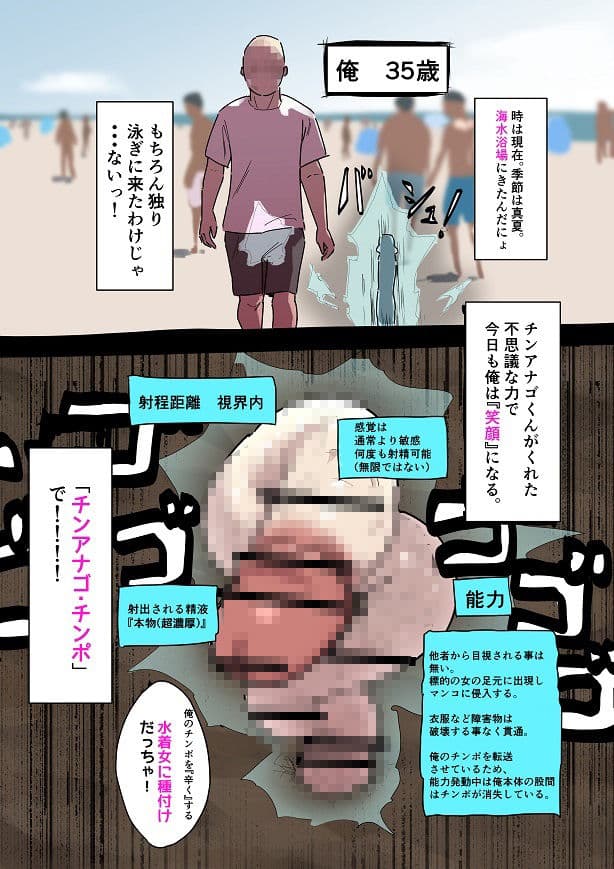 チンアナゴみたいなチンポを駆使して海辺の女10人に中出し サンプル画像 3