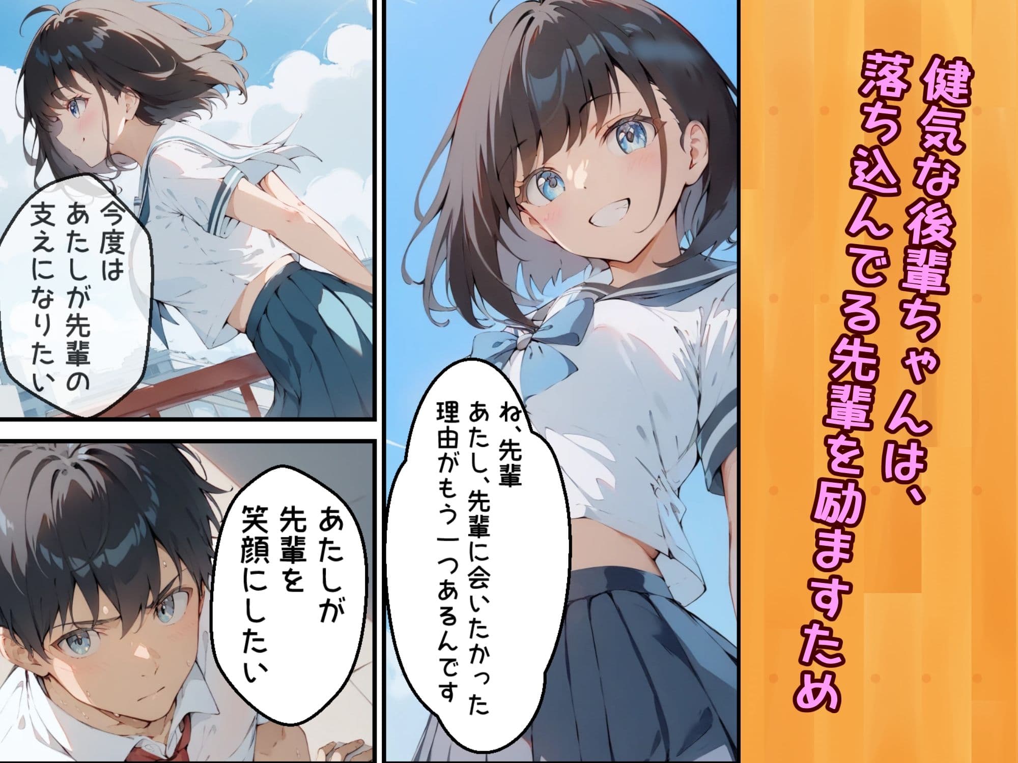 健気で元気っ子な後輩と甘々初えっち サンプル画像 3