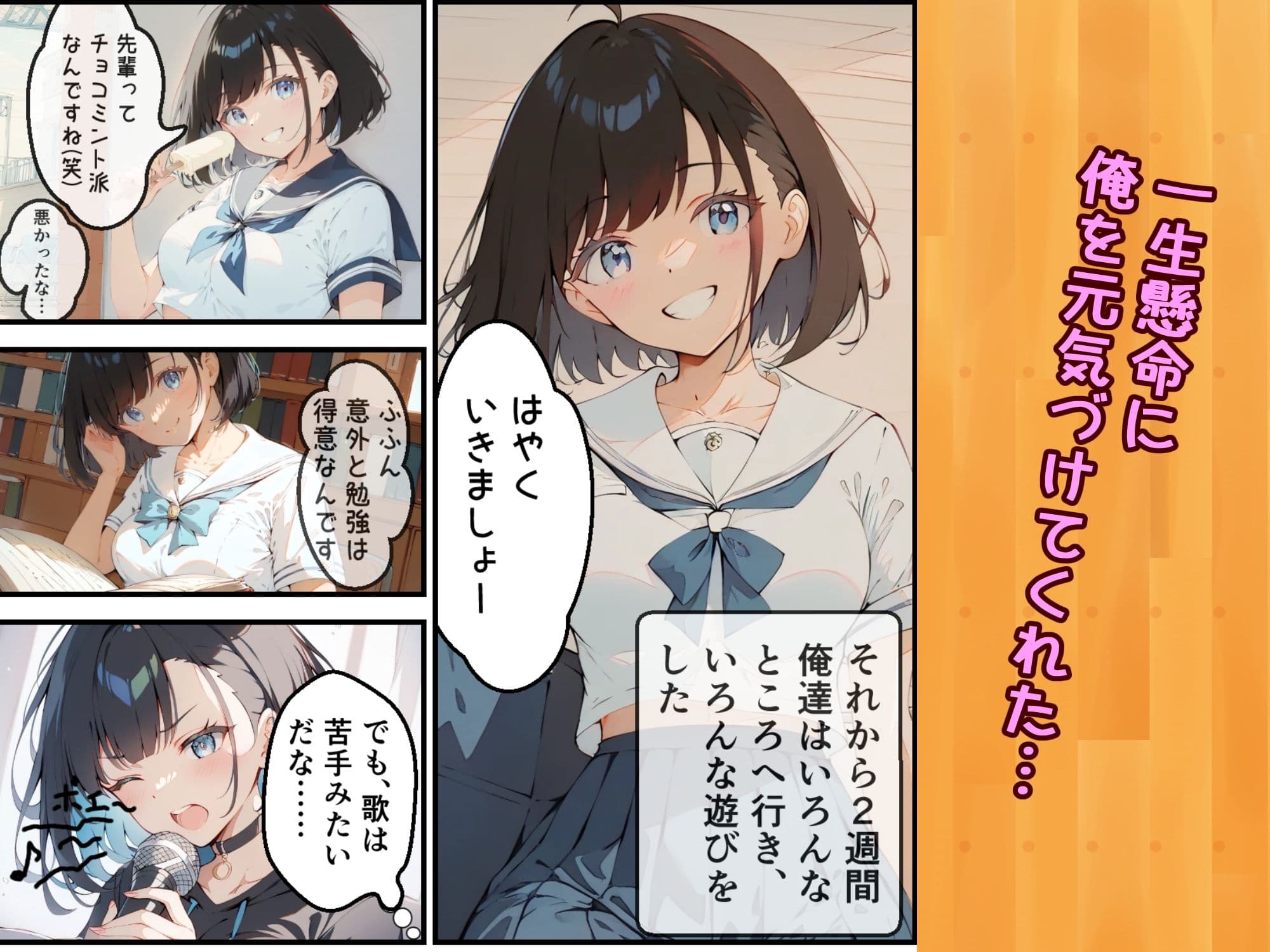 健気で元気っ子な後輩と甘々初えっち サンプル画像 4