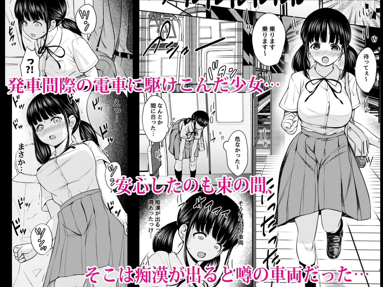 快楽電車 純真少女の肉体を満員電車でオナホにしたった話 サンプル画像 1