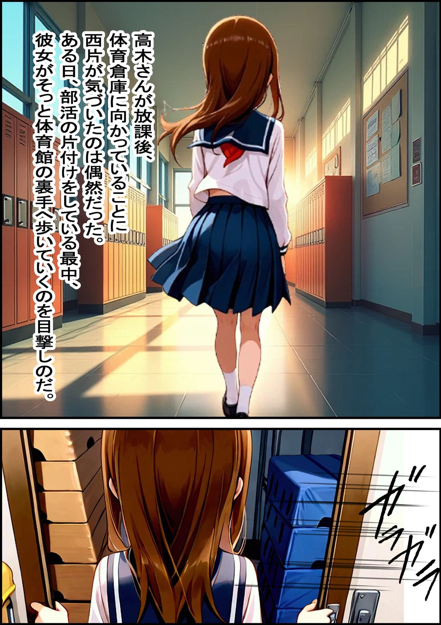 体育倉庫でデカチンマッチョにNTRされちゃう高木さん サンプル画像 1