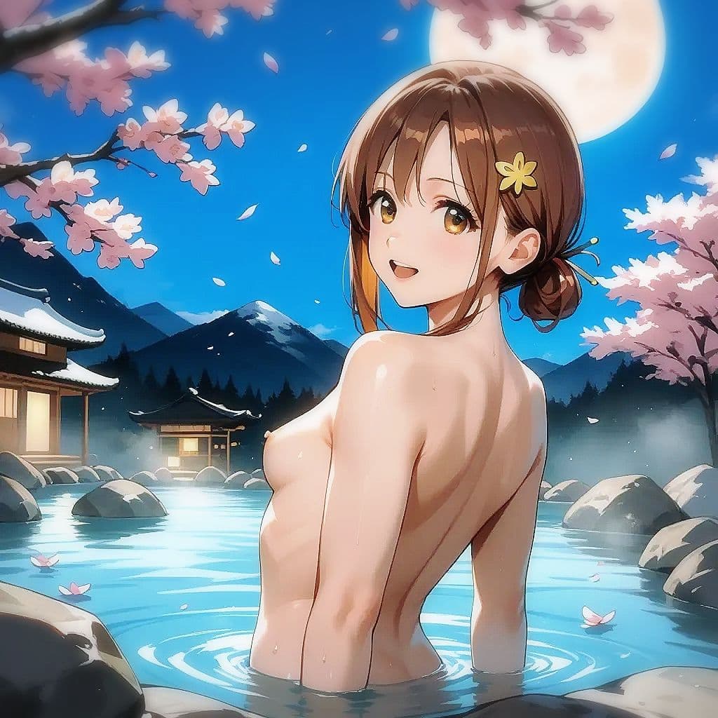 けいおんの澪(みお)が大好きな平沢唯(ひらさわゆい)が律(りつ)と歌詞合戦 in温泉 サンプル画像 1