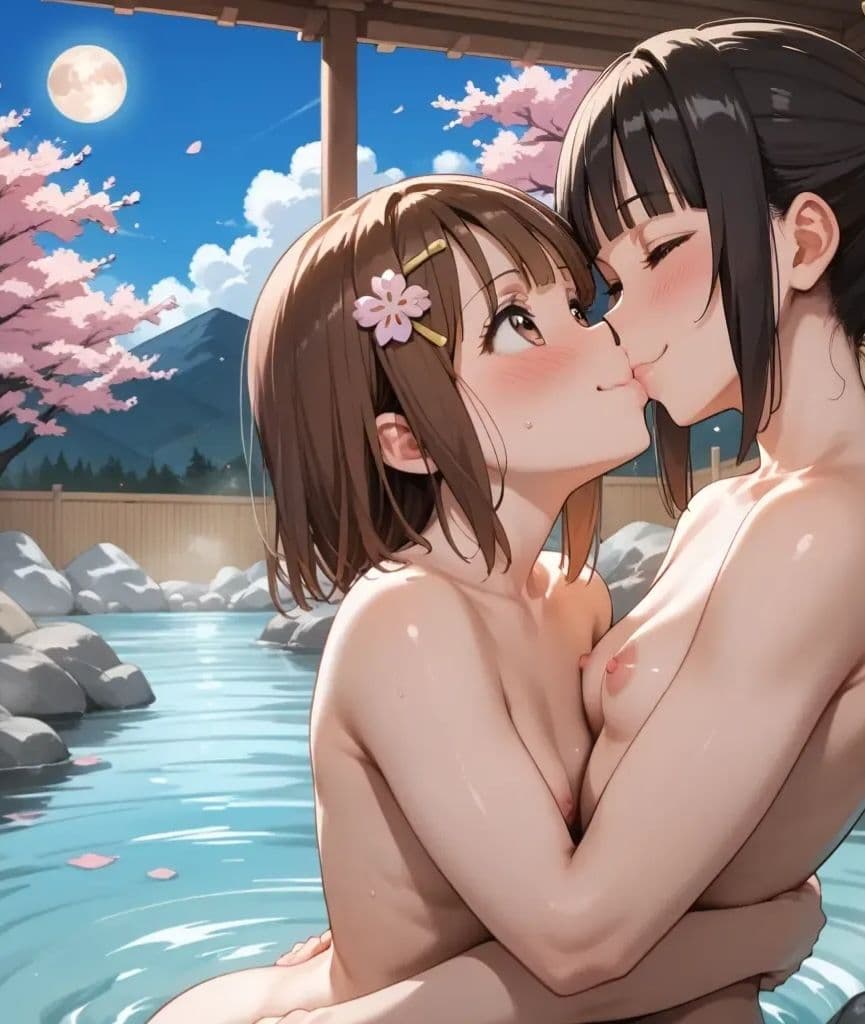 けいおんの澪(みお)が大好きな平沢唯(ひらさわゆい)が律(りつ)と歌詞合戦 in温泉 サンプル画像 4