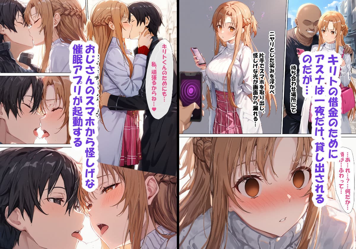 寝取られ堕ちるヒロイン SA〇 アスナ4 -借金で嫁を貸出す話2- サンプル画像 1