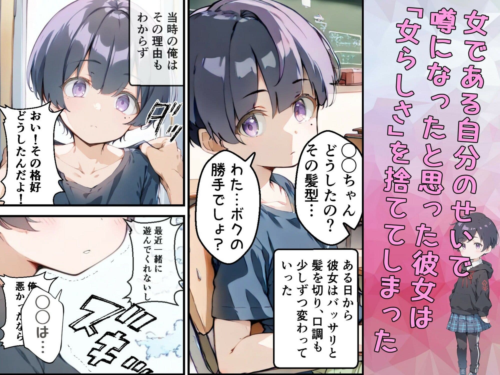 巨乳ボクっ娘幼馴染と甘々初えっち サンプル画像 4