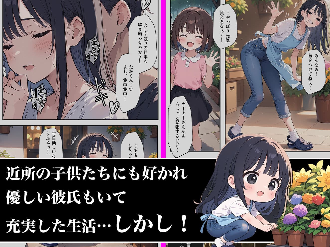 花屋の看板娘がオーナーに寝取られちゃう話 サンプル画像 2